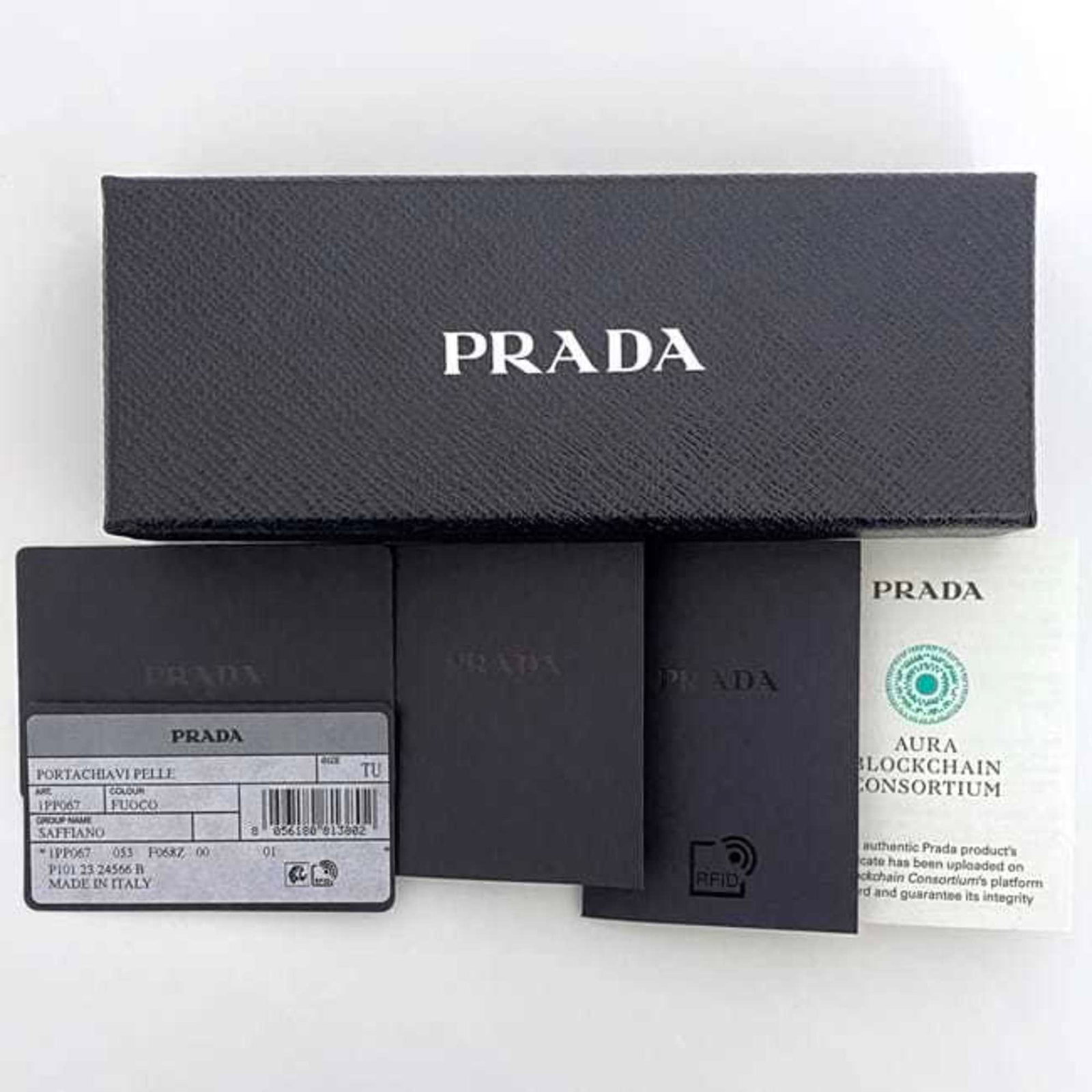 Prada Keyring Gold Plating Leather - 10