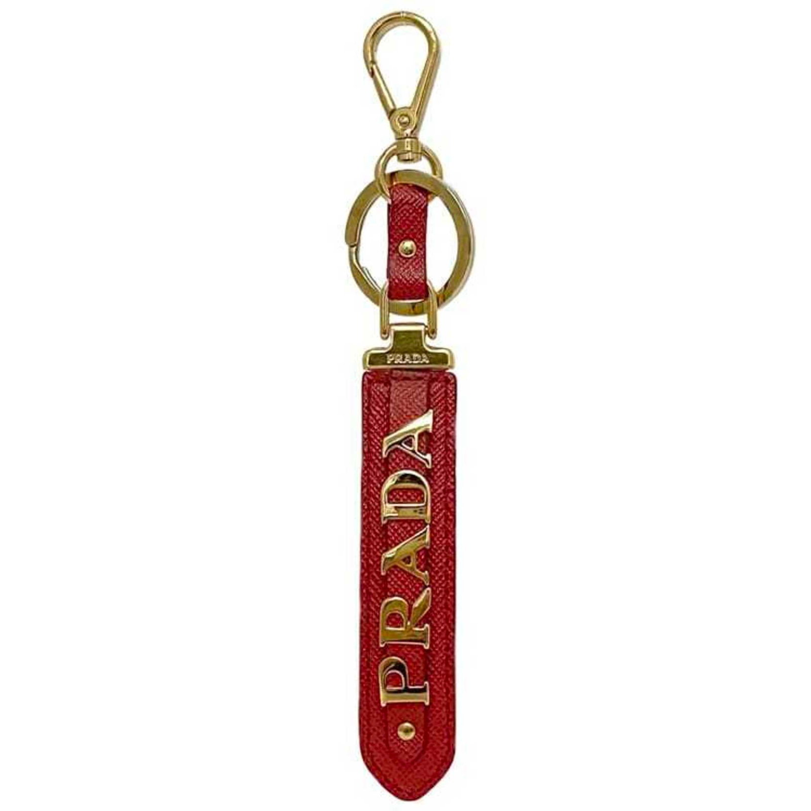 Prada Keyring Gold Plating Leather - 2