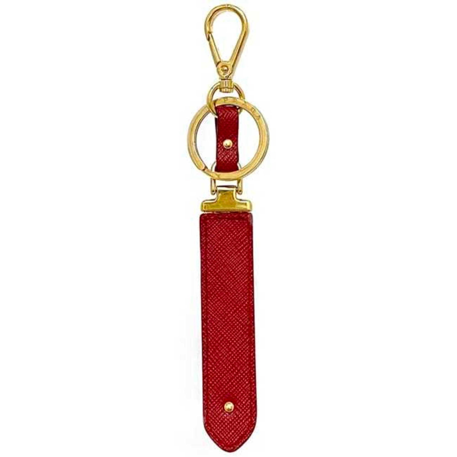 Prada Keyring Gold Plating Leather - 3