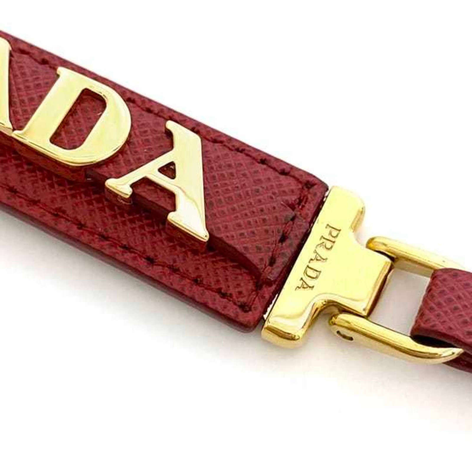Prada Keyring Gold Plating Leather - 9