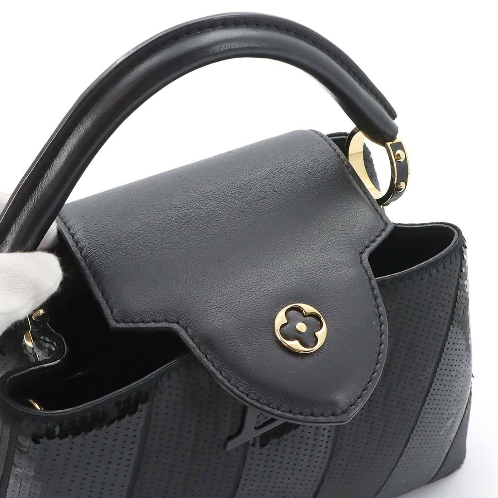 Louis Vuitton Leather Spangles Handbag - 8