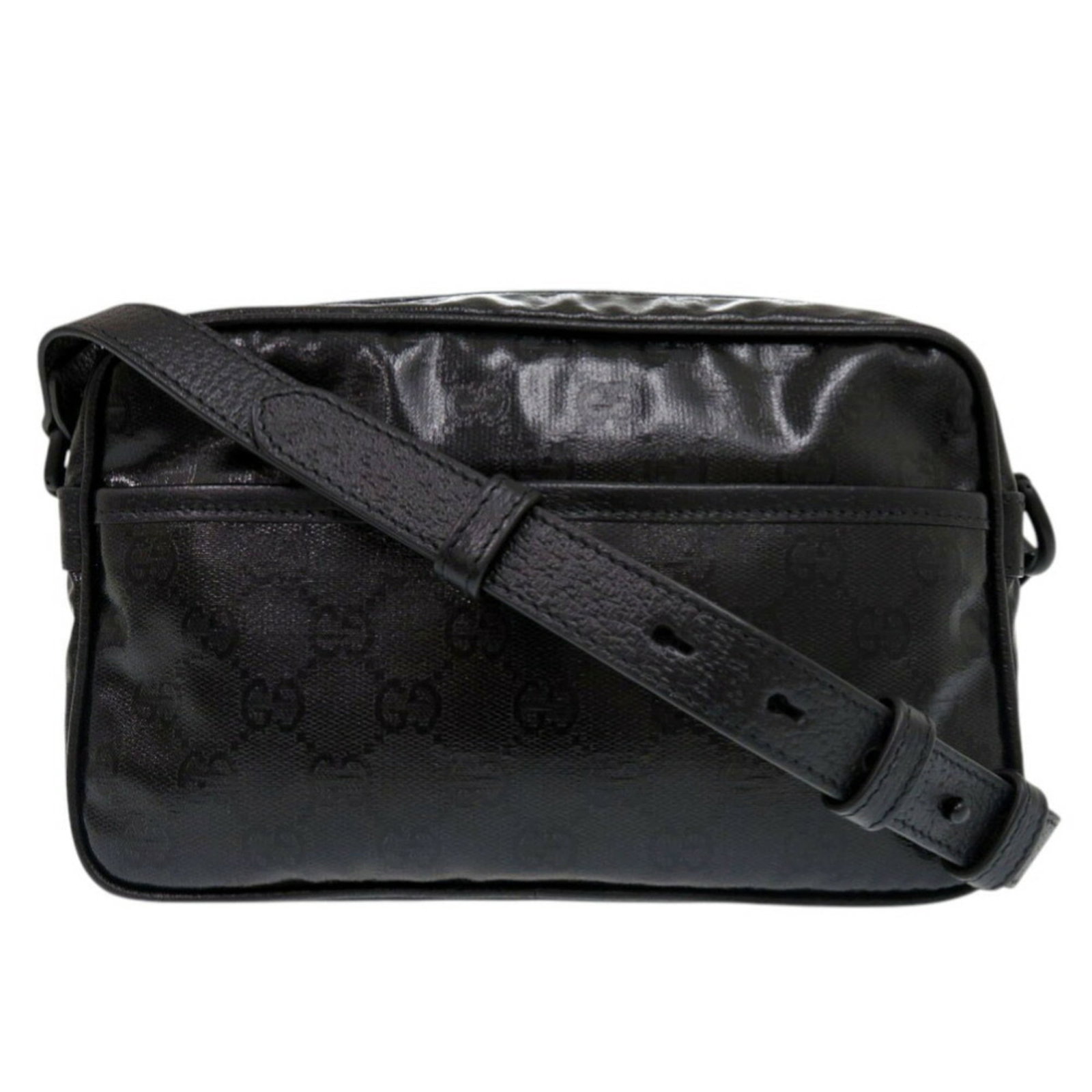 Crystal leather bag Gucci shoulder: Crystal leather bag Gucci shoulder Crystal leather bag from Gucci, featuring crystal accents and a sleek black design. The bag has some minor scratches and dirt, but remains in very good condition