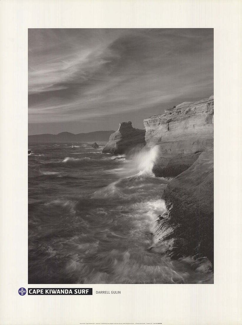 DARRELL GULIN Cape Kiwanda Surf 31.5" x 23.75" Offset Lithograph 1992 Photograph (1 of 4)