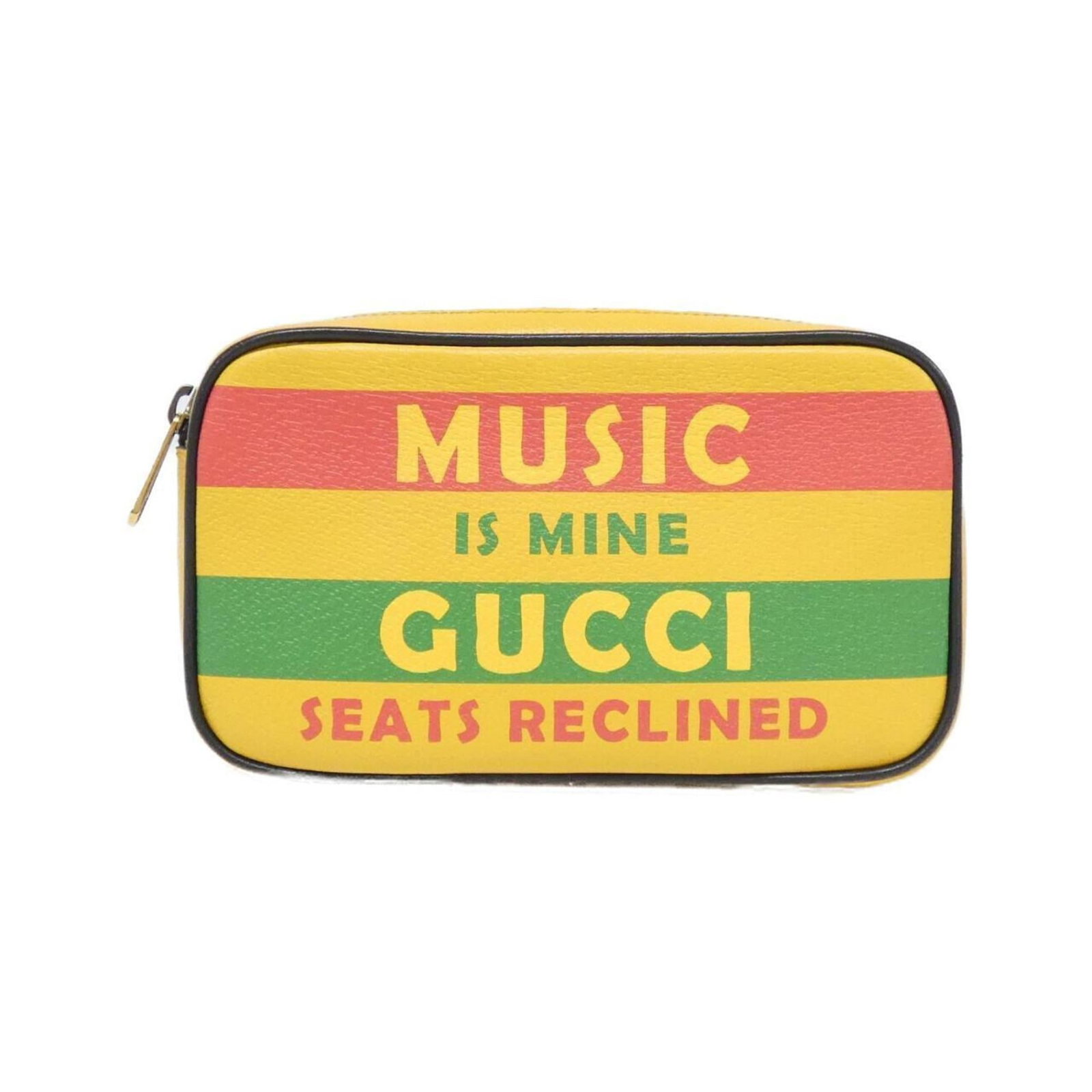 Fanny Pack Leather Gucci: Fanny Pack Leather Gucci Used Gucci Fanny Pack in Yellow Leather with Gold Hardware, featuring a compact size and durable construction. The pack shows some signs of usage, including minor scratches