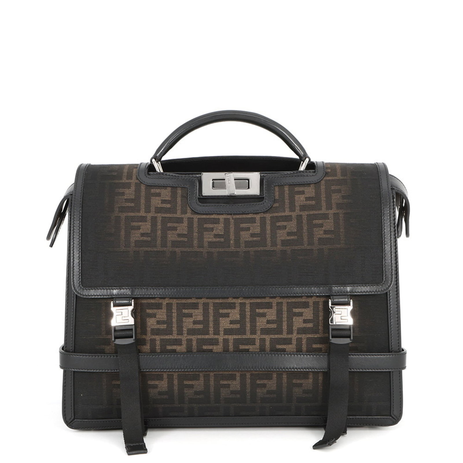 Canvas leather backpack handbag: Canvas leather backpack handbag Canvas leather backpack handbag in black and khaki, featuring a canvas and leather construction. The bag measures 29.5cm x 37.5cm x 10cm and has some scratches and