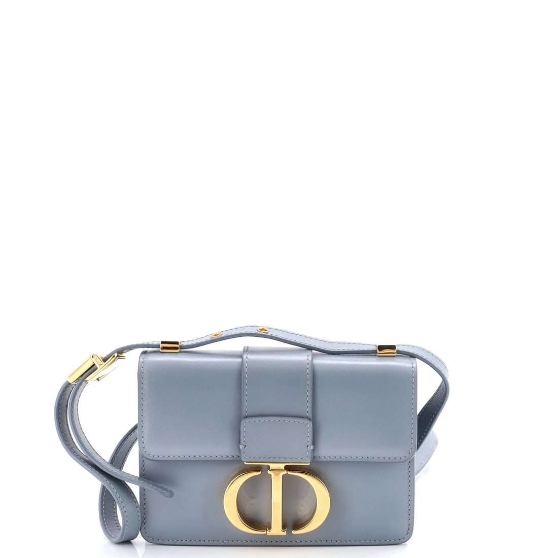Christian Dior 30 Montaigne Bag Leather Micro: Christian Dior 30 Montaigne Bag Leather Micro The Christian Dior 30 Montaigne Bag Leather Micro is a stunning blue leather shoulder bag with gold hardware, featuring a classic flap design. Measuring