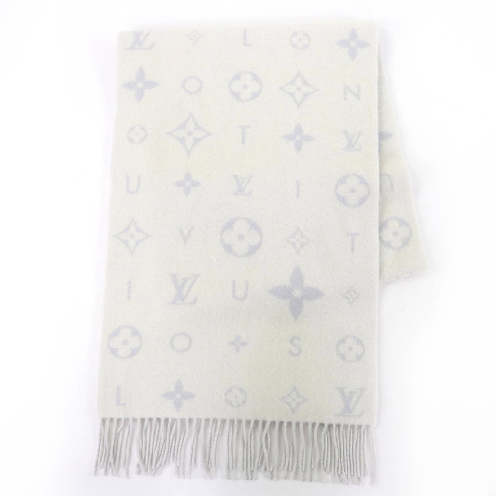 Louis Vuitton Stole Cashmere: Louis Vuitton Stole Cashmere Gray Louis Vuitton stole made from 100% cashmere, measuring 2.18m x 42cm in size, bears a signature and has been used to very good condition with hardly any traces of