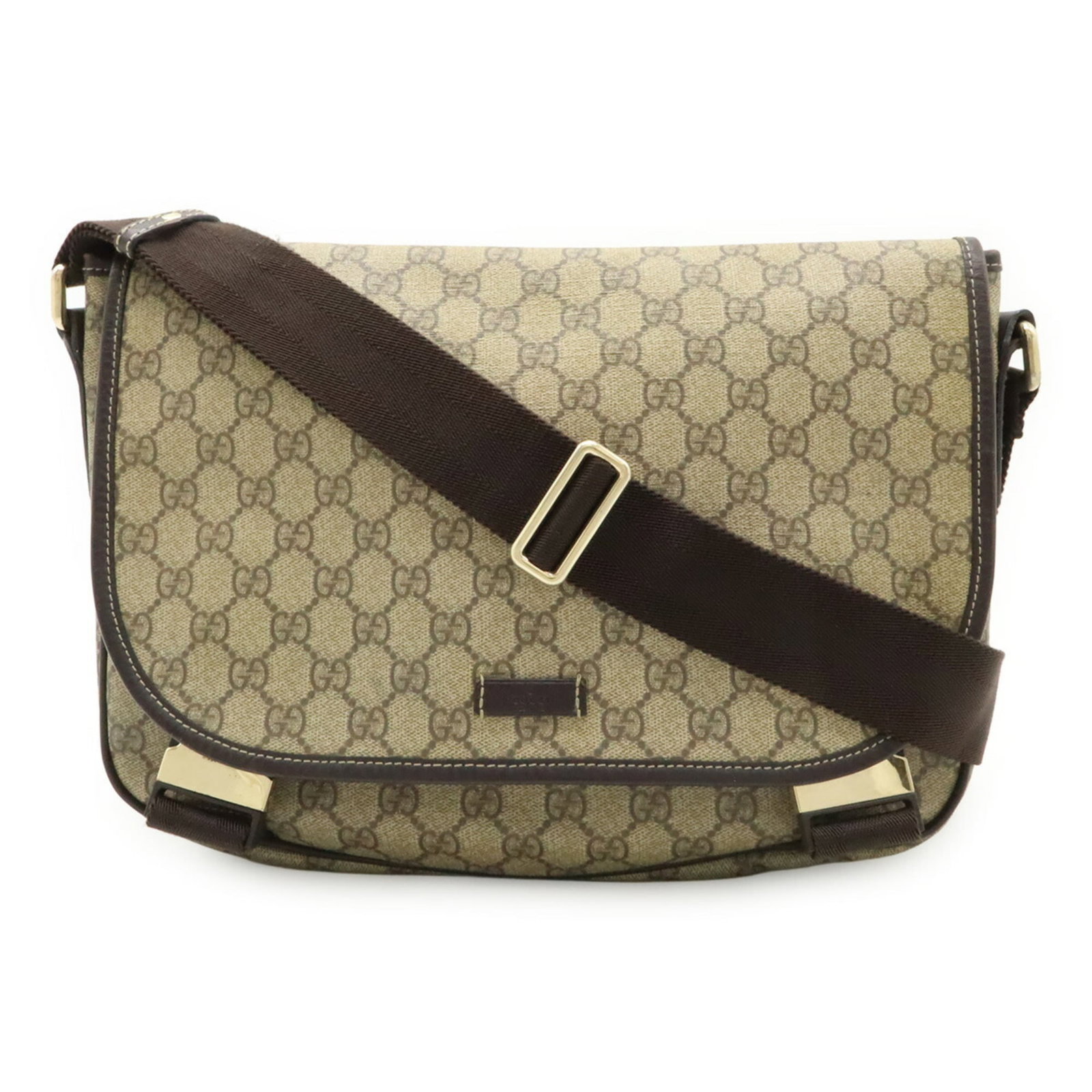 Gucci supreme shoulder bag: Gucci supreme shoulder bag The Gucci Supreme shoulder bag boasts a timeless beige hue and classic design, featuring a signature GG Supreme logo. With its spacious interior and sturdy construction, thi