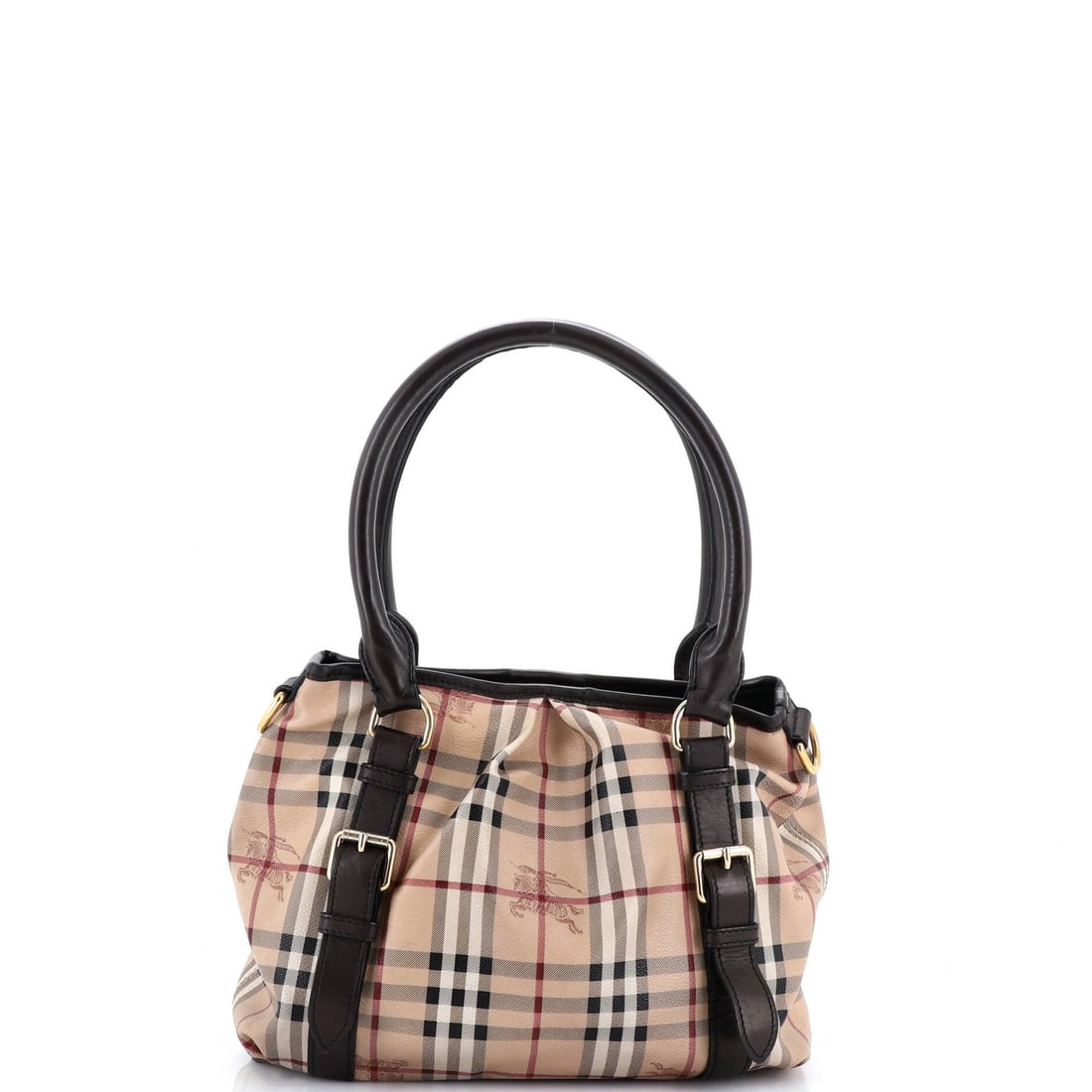 Burberry Coated Canvas Small Haymarket Northfield Tote Convertible (1 of 7)