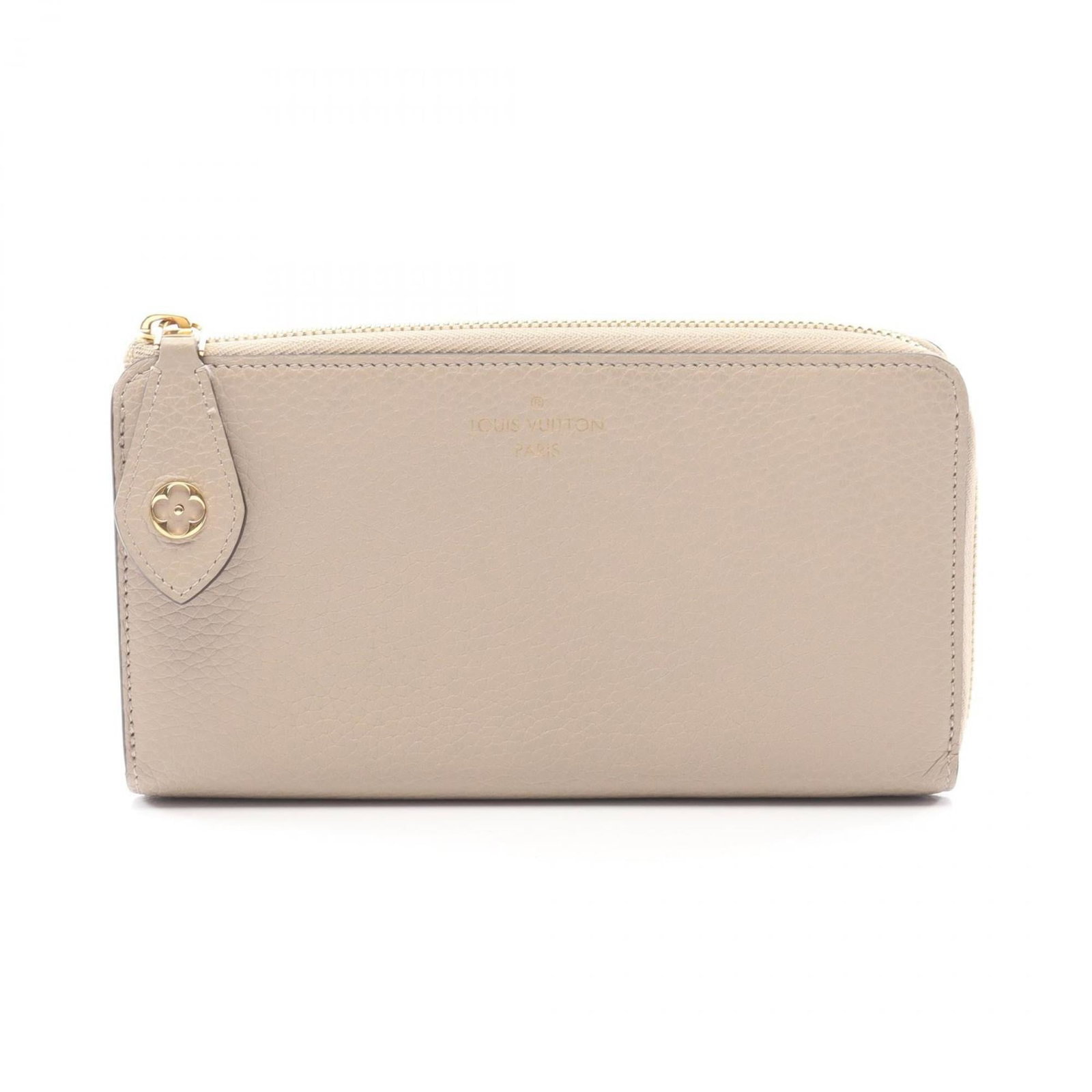 Long Wallet Leather Bi Fold Louis Vuitton: Long Wallet Leather Bi Fold Louis Vuitton Used Louis Vuitton Long Wallet in Beige Leather, featuring Taurillon leather construction. The wallet has some scratches and dirt, but remains in very good co