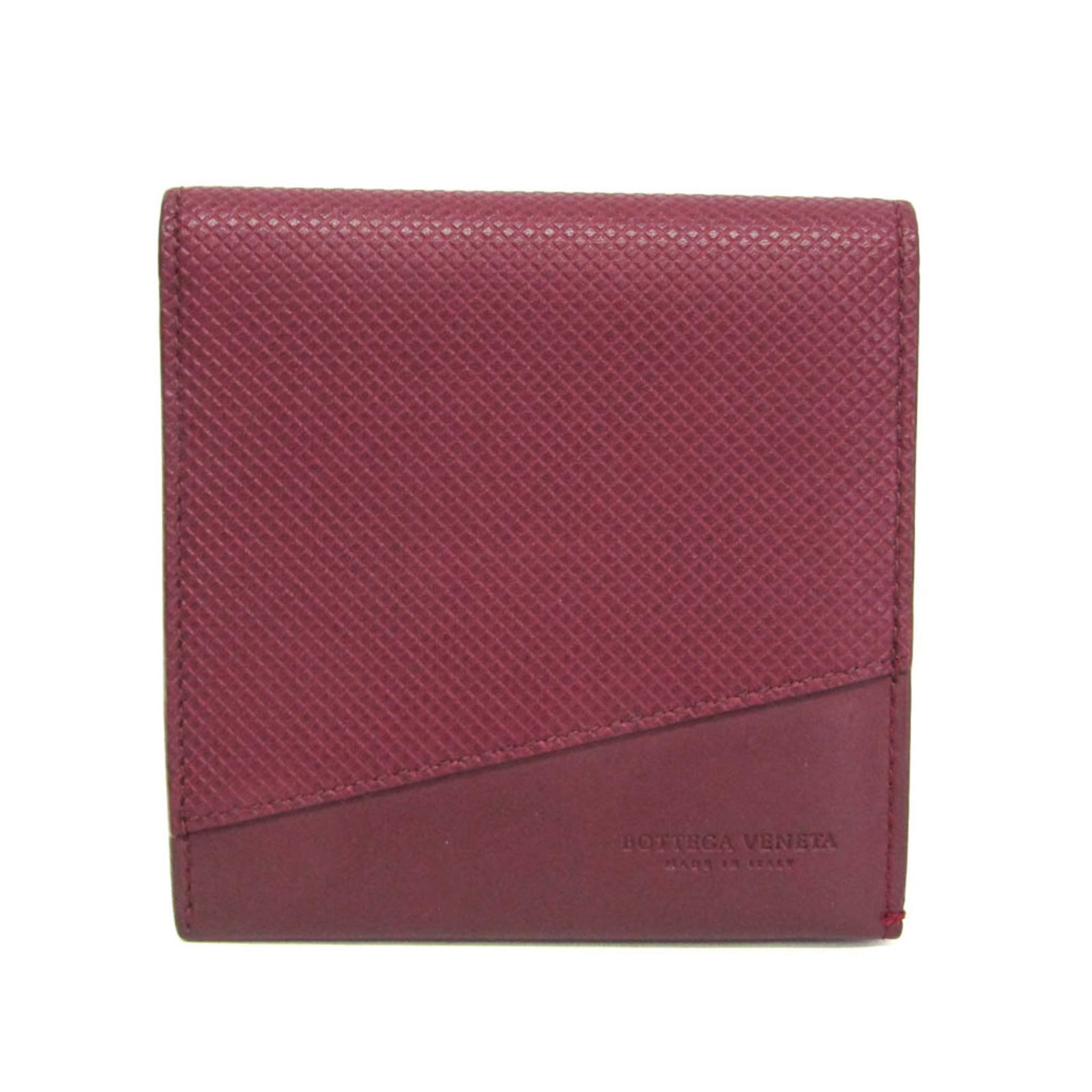 Bill Wallet Leather Bi Fold Bottega Veneta: Bill Wallet Leather Bi Fold Bottega Veneta Bordeaux leather bi-fold bill wallet from Bottega Veneta, featuring a classic design with a subtle Bordeaux color. The wallet boasts two card slots and an