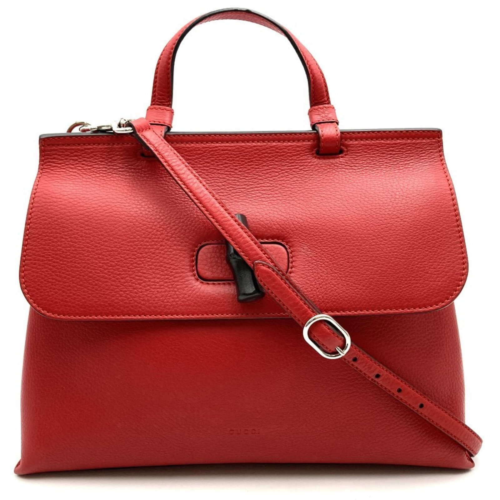 Gucci Handbag Shoulder Bag Leather: Gucci Handbag Shoulder Bag Leather Red Gucci Leather Shoulder Bag, 23cm x 32cm x 12cm. This used handbag features a classic leather design with some scratches and dirt, but remains in very good