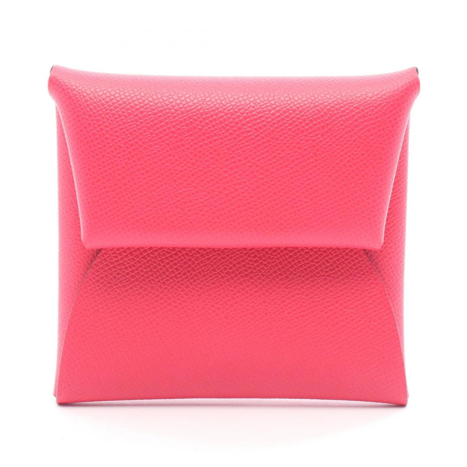 Hermes Leather Coin Case Purse: Hermes Leather Coin Case Purse The Hermes Leather Coin Case Purse features a beautiful pink calfskin exterior, showcasing the iconic brand's signature style. This opened, never-used coin purse