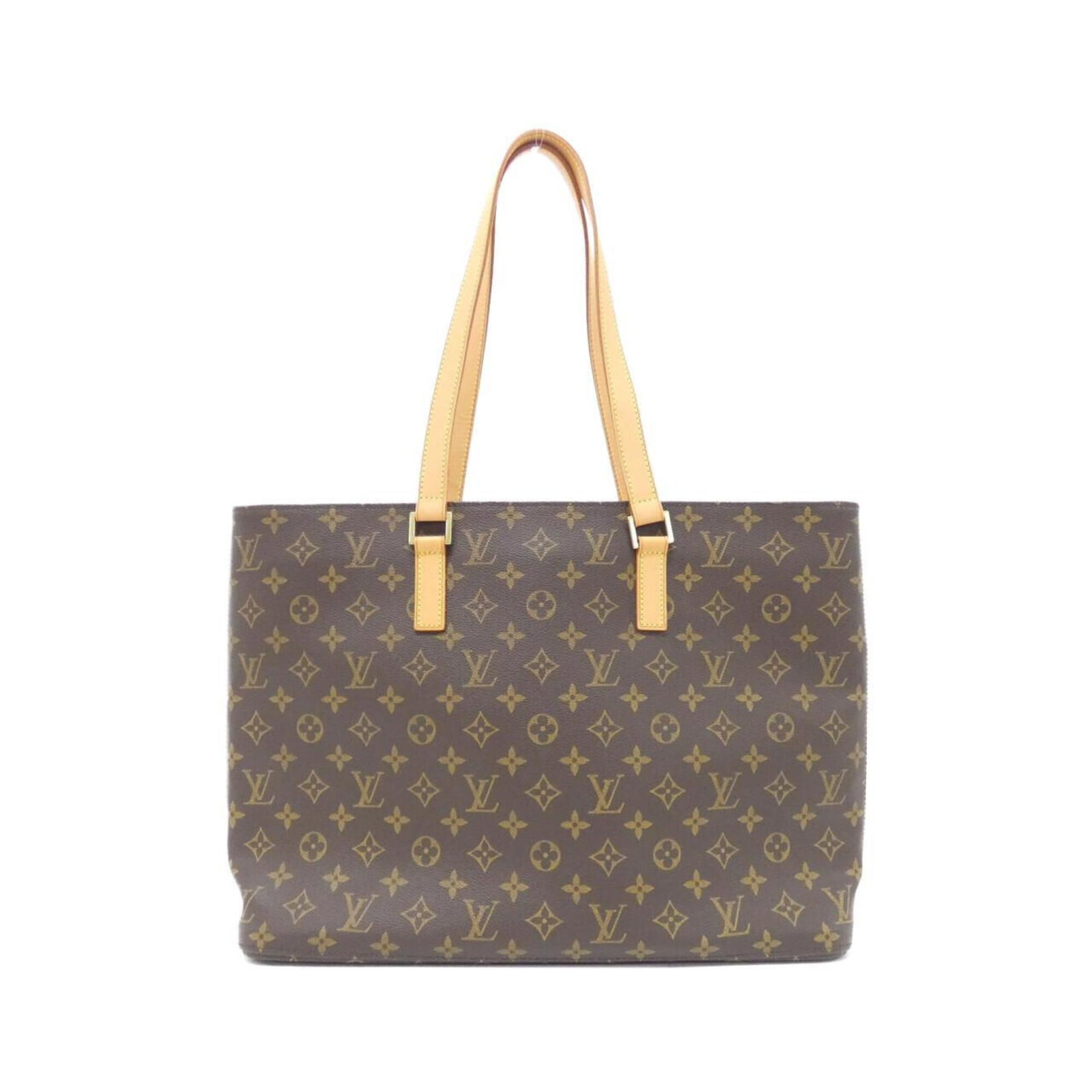 Canvas coated handbag Louis Vuitton: Canvas coated handbag Louis Vuitton Coated canvas handbag from Louis Vuitton, featuring a classic brown design. The bag's condition shows some minor signs of usage, including scratches and dirt, but