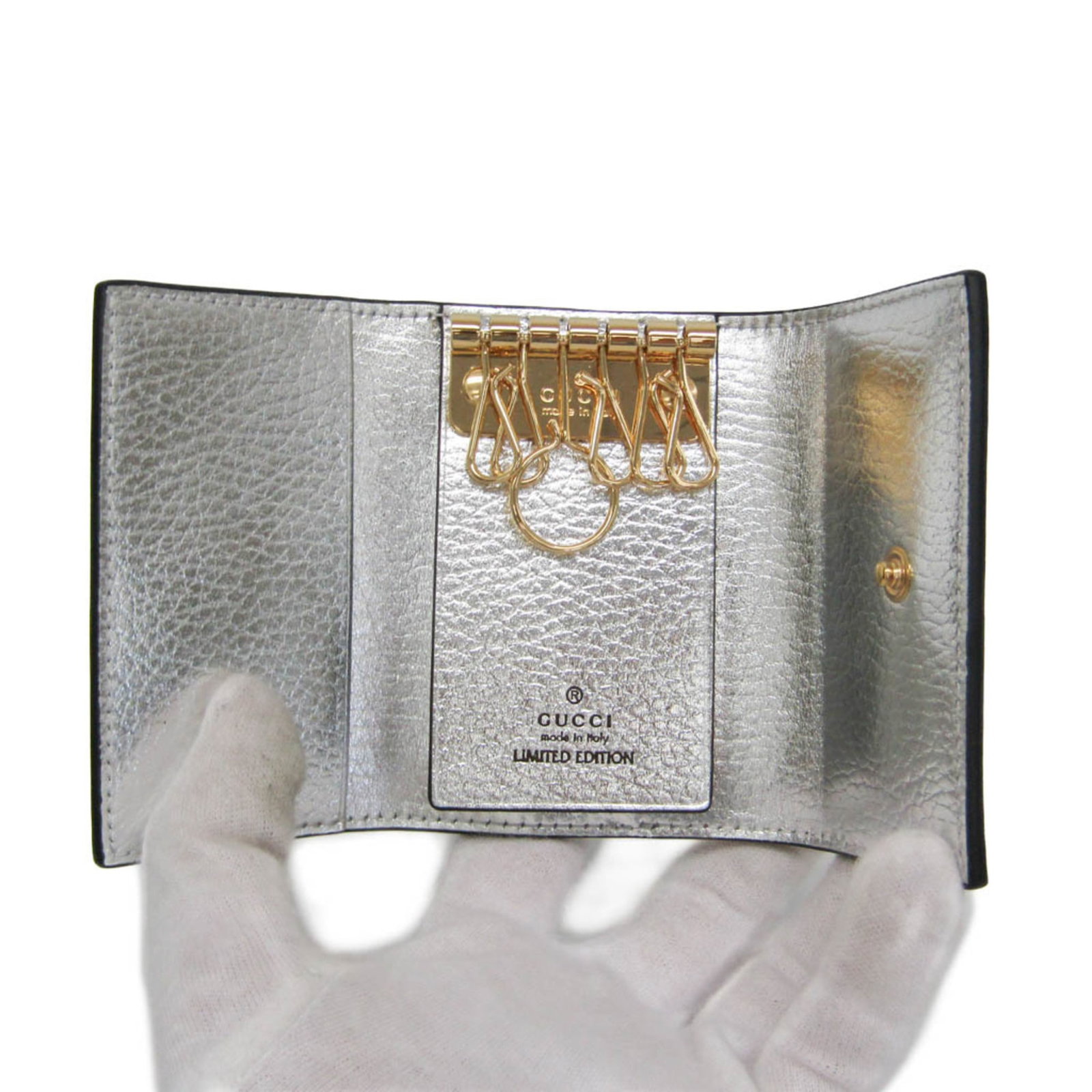 Gucci leather keycase supreme - 4