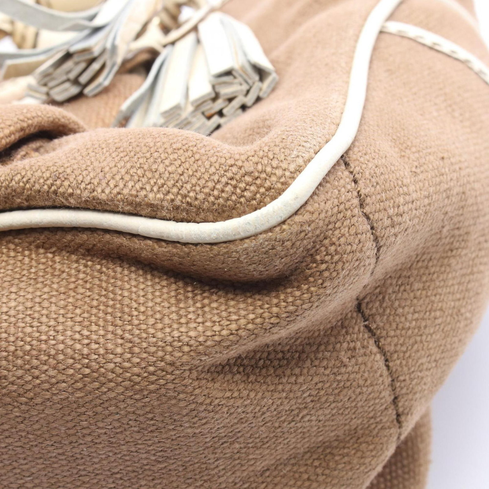 Canvas Leather Handbag Celine - 9