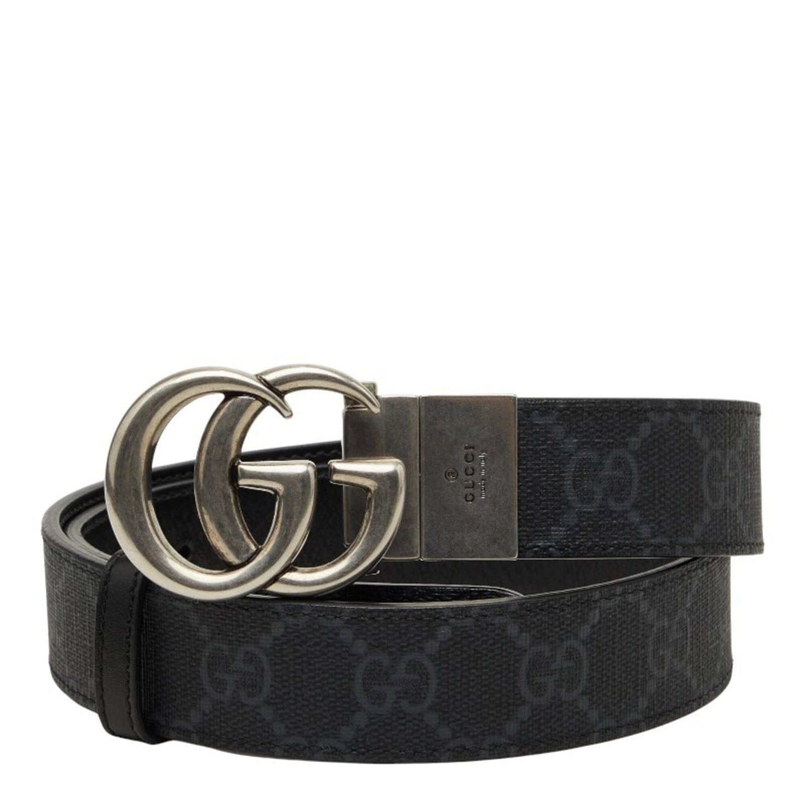 Standard Belt Gucci: Standard Belt Gucci Standard Belt Gucci in Black. This used belt features PVC material, a classic black color, and adjustable length from 70cm to 80cm. With some minor scratches and dirt, it remains i