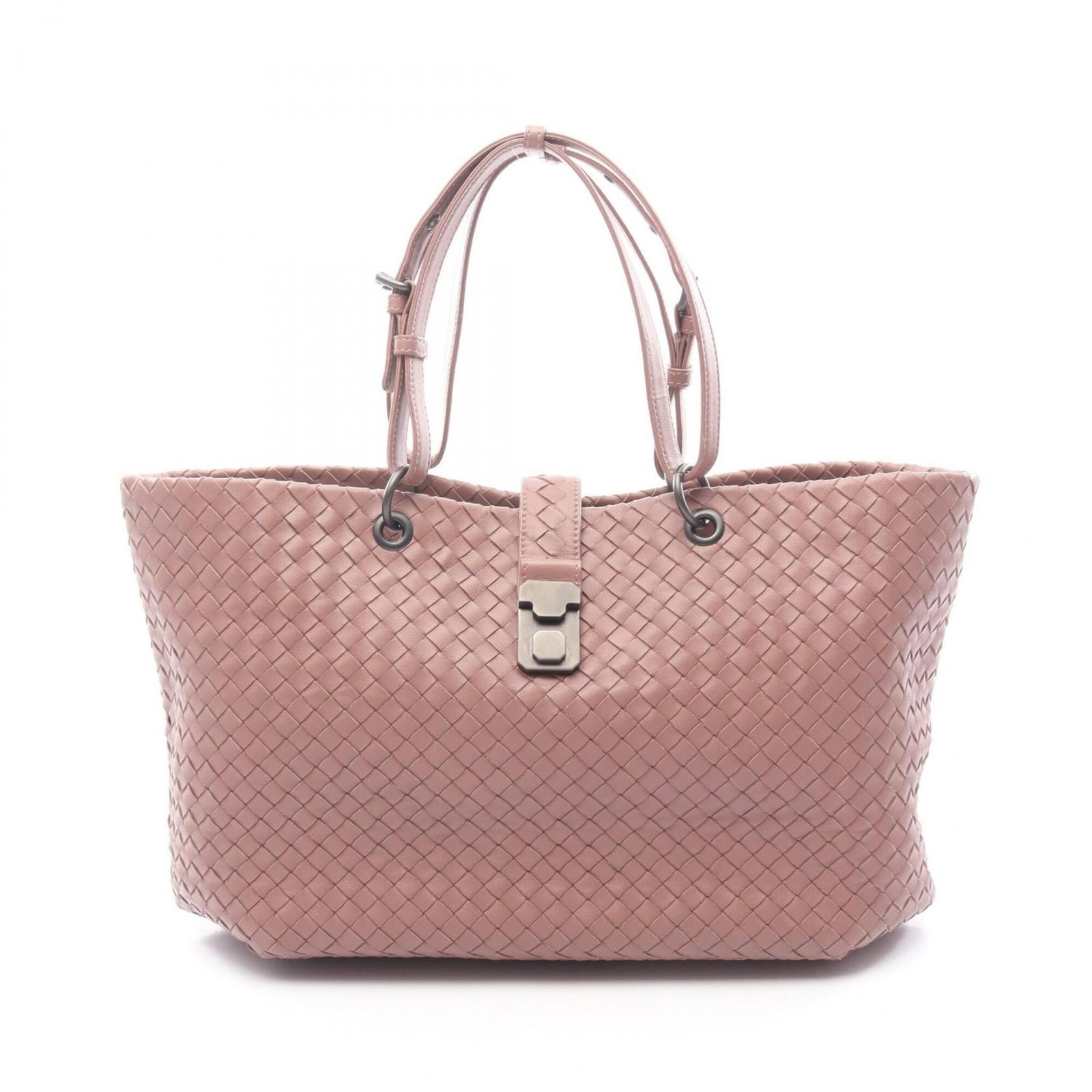Leather Tote Bag from Bottega Veneta: Leather Tote Bag from Bottega Veneta This Bottega Veneta leather tote bag boasts a striking pink hue, a hallmark of the brand's signature style. With its classic design and premium leather constructio