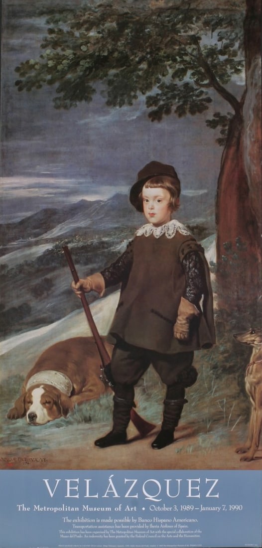 DIEGO VELAZQUEZ Prince Baltasar as a Hunter 38" x 18" Poster 1989 Renaissance Br (1 of 1)