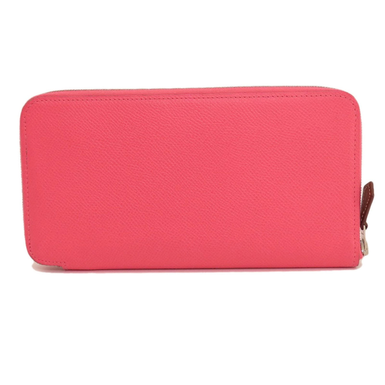 Epsom long bi-fold leather wallet from Hermes: Epsom long bi-fold leather wallet from Hermes Epsom long bi-fold leather wallet from Hermes features Epsom leather in the beautiful Rose Azalee color. This used, A-grade condition wallet has a few