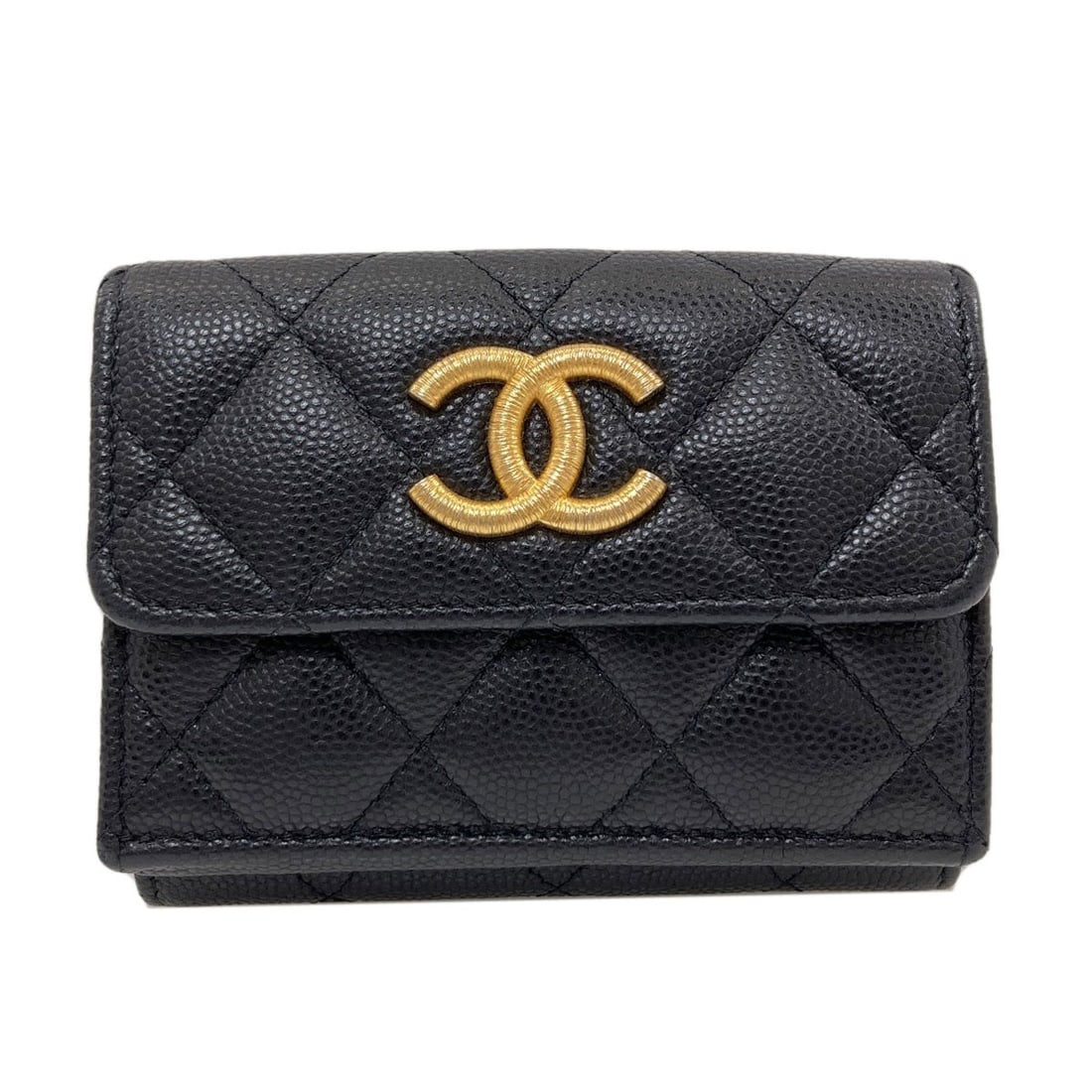 Chanel Coco Mark Matelasse Goldhardware Bifold Wallet With Coin Pocket (1 of 20)