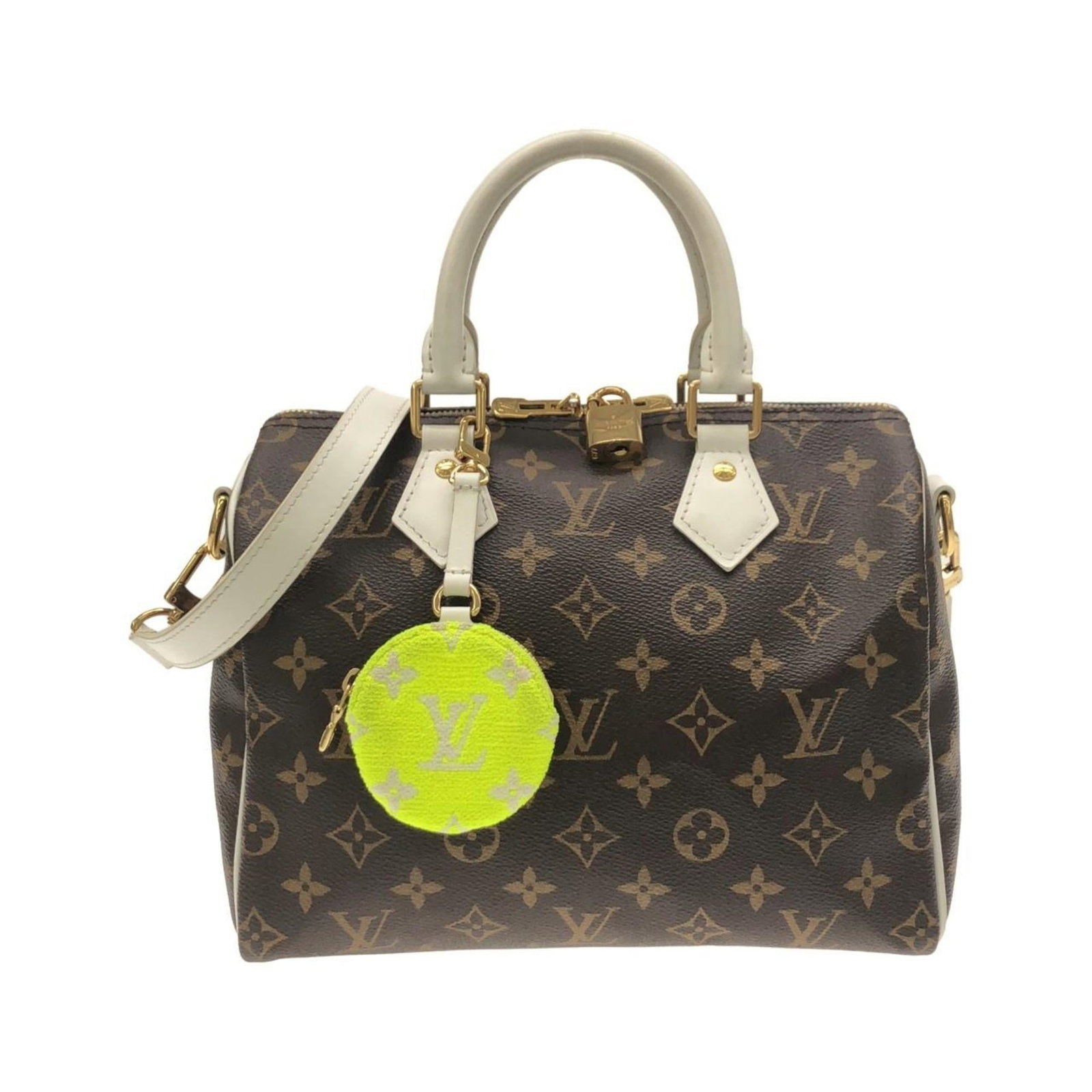 Canvas coated bag Boston from Louis Vuitton: Canvas coated bag Boston from Louis Vuitton Brown, Marron, and White Louis Vuitton Boston Bag for Women and Men. This coated canvas bag features a classic design with a few traces of usage visible,