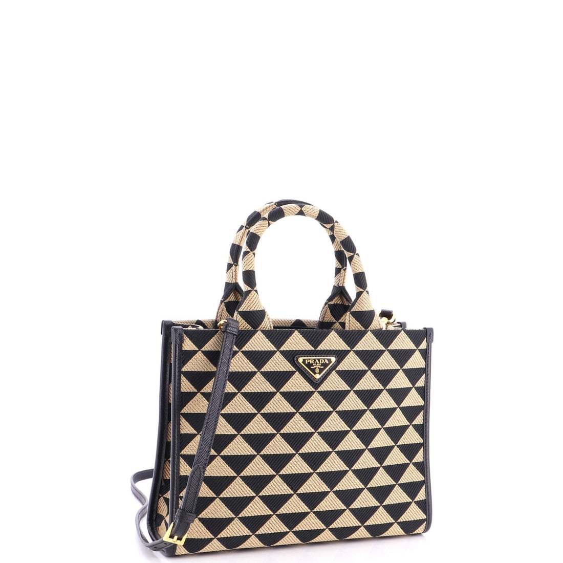 Jacquard Small Shopper Tote Prada - 2