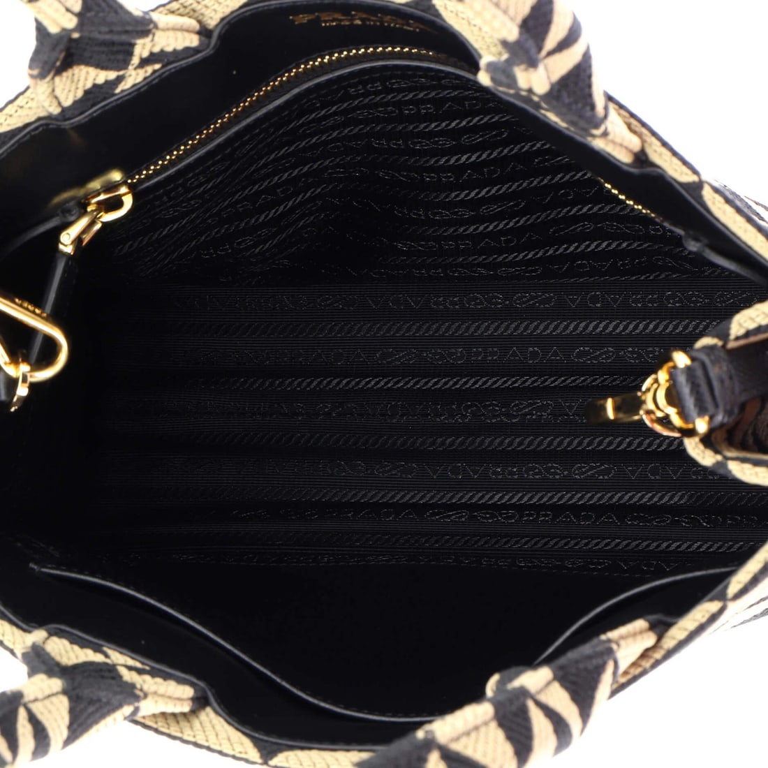 Jacquard Small Shopper Tote Prada - 5