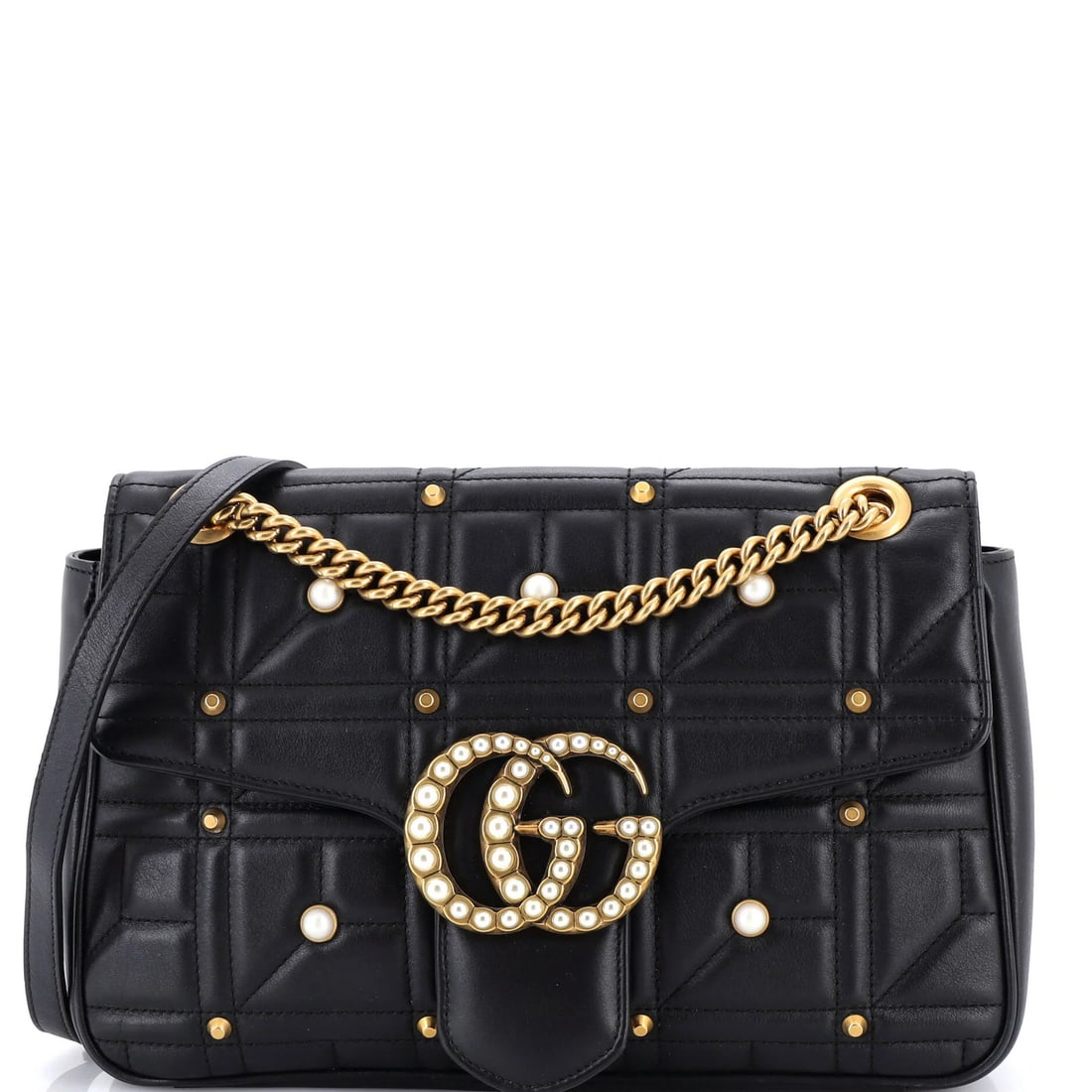 GG Marmont Flap Pearly Gucci Bag Embellished Matelasse Medium Leather (1 of 8)