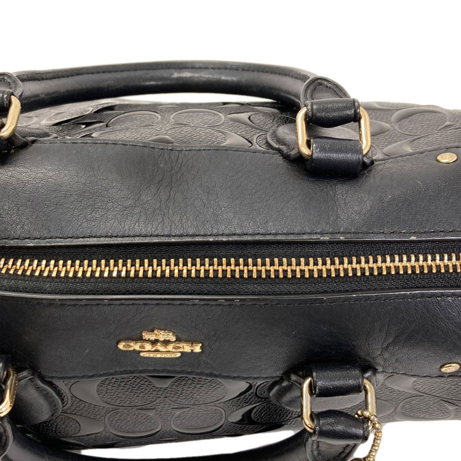 Handbag Leather Coach - 12