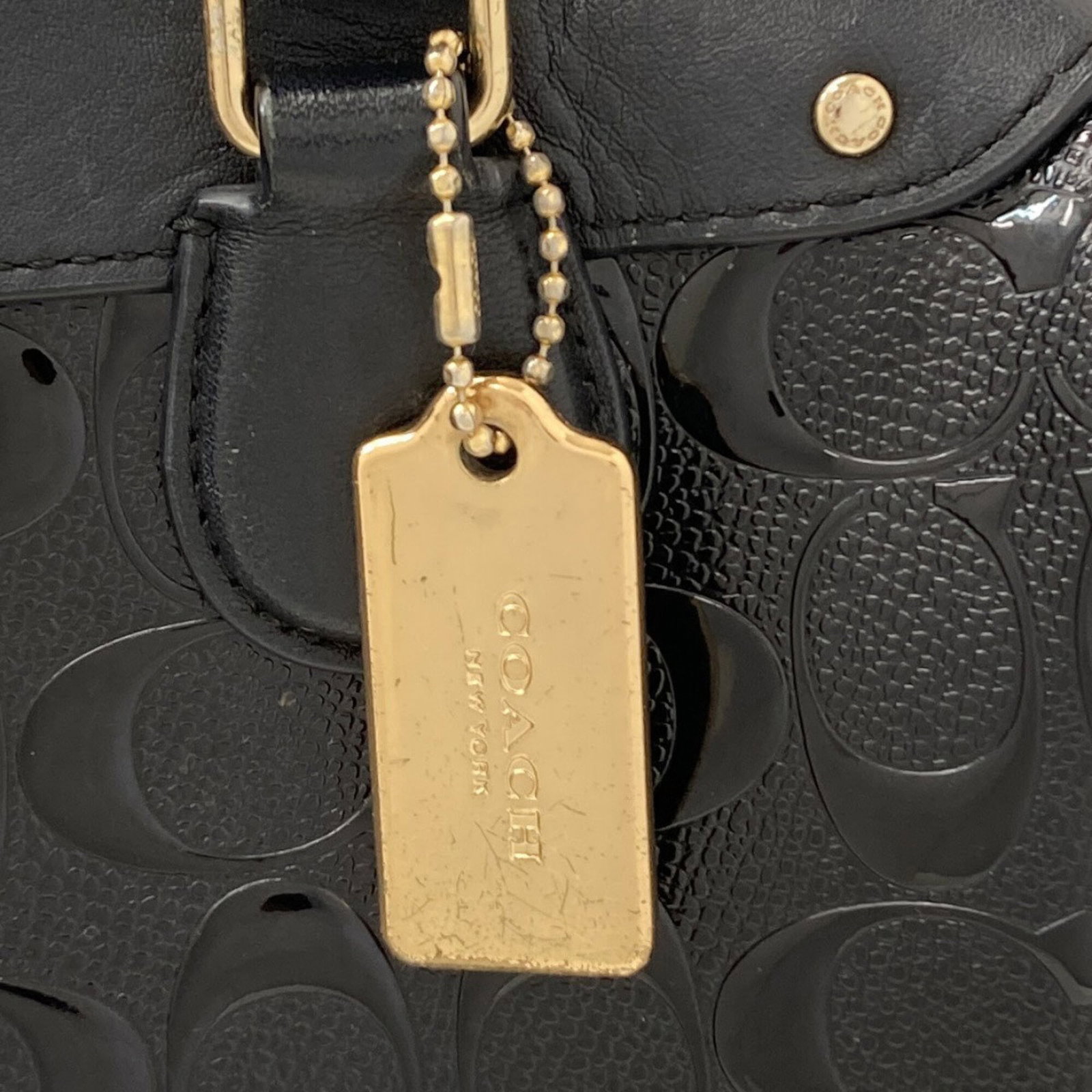 Handbag Leather Coach - 16