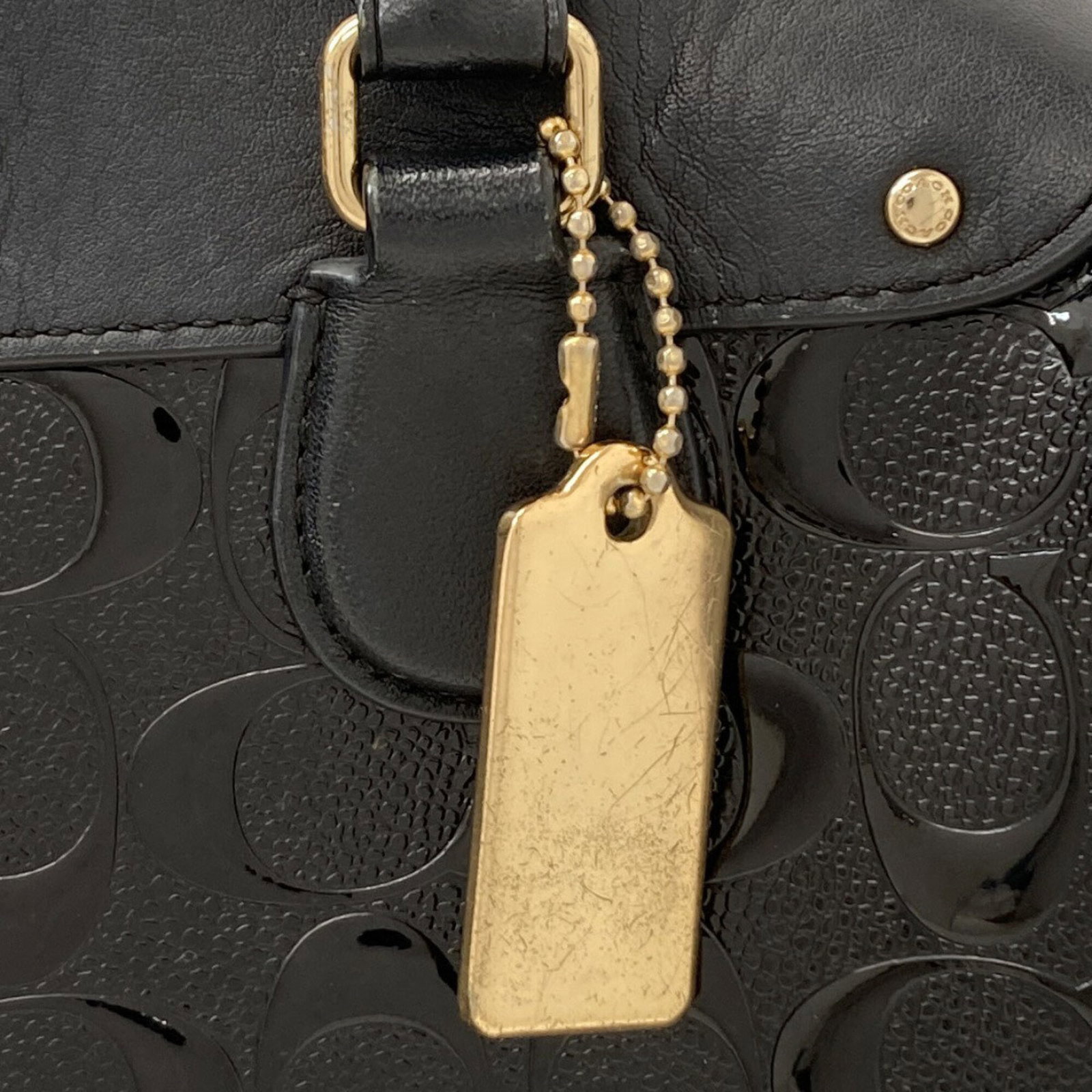 Handbag Leather Coach - 17