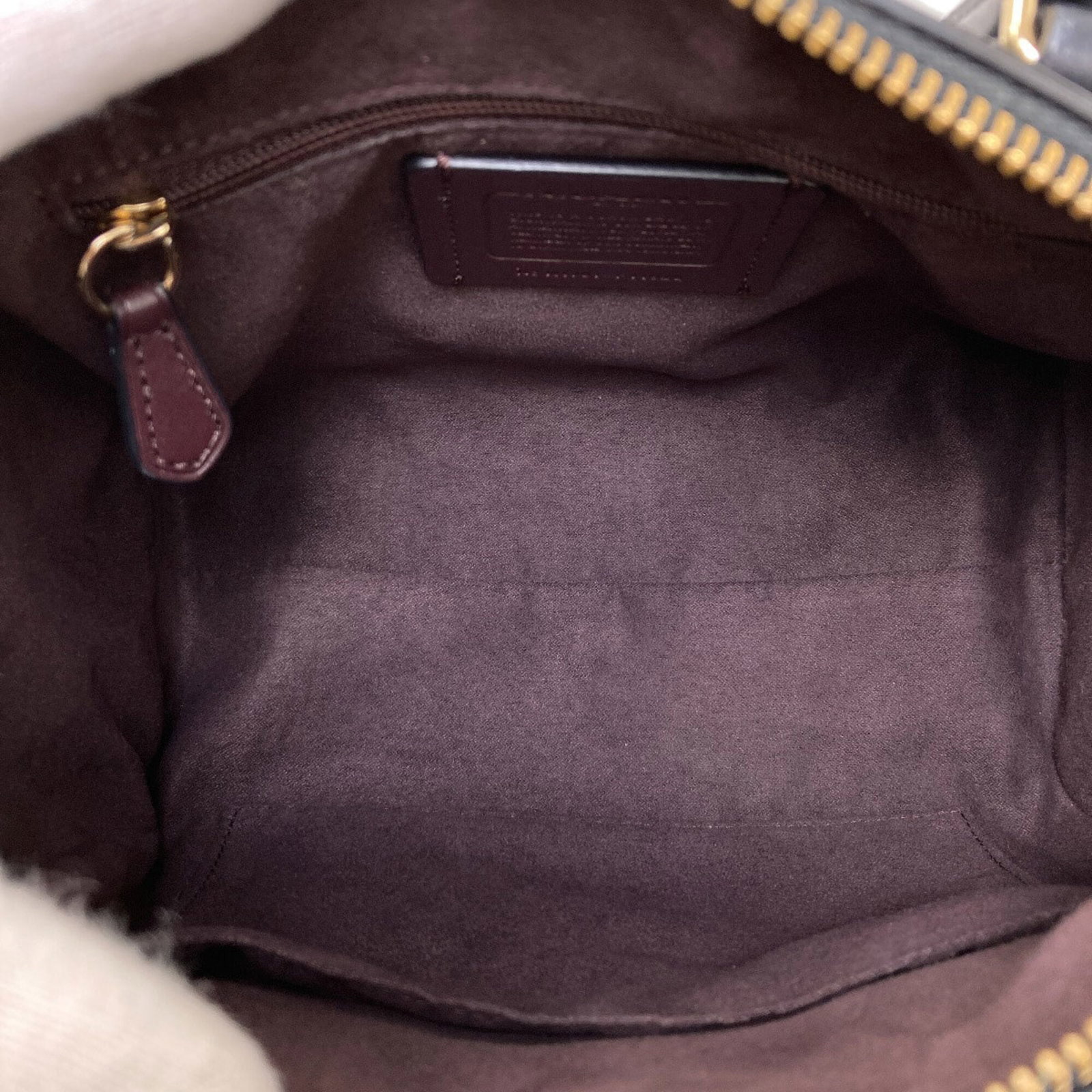 Handbag Leather Coach - 5