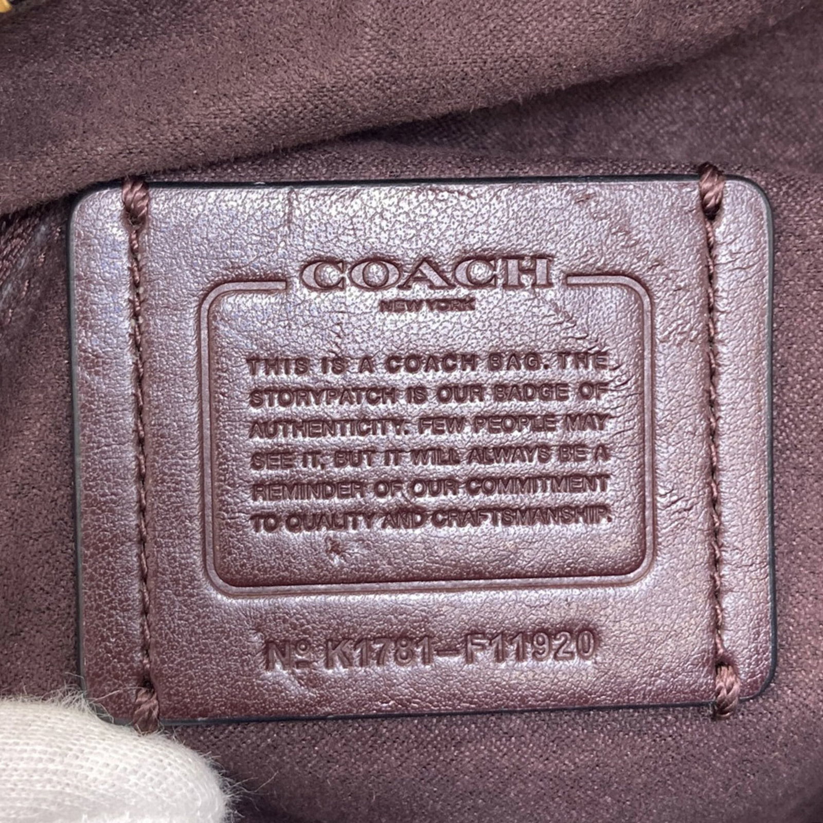 Handbag Leather Coach - 6