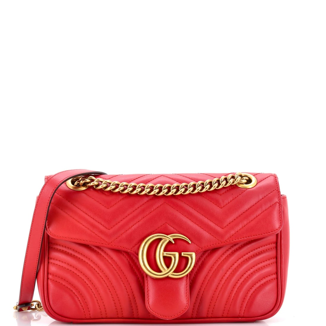 Marmont flap bag matelasse leather small Gucci GG: Marmont flap bag matelasse leather small Gucci GG Small Marmont Flap Bag in Matelasse Leather, Red Exterior. This Gucci GG small cross body bag features matelasse leather and a signature red exterior 