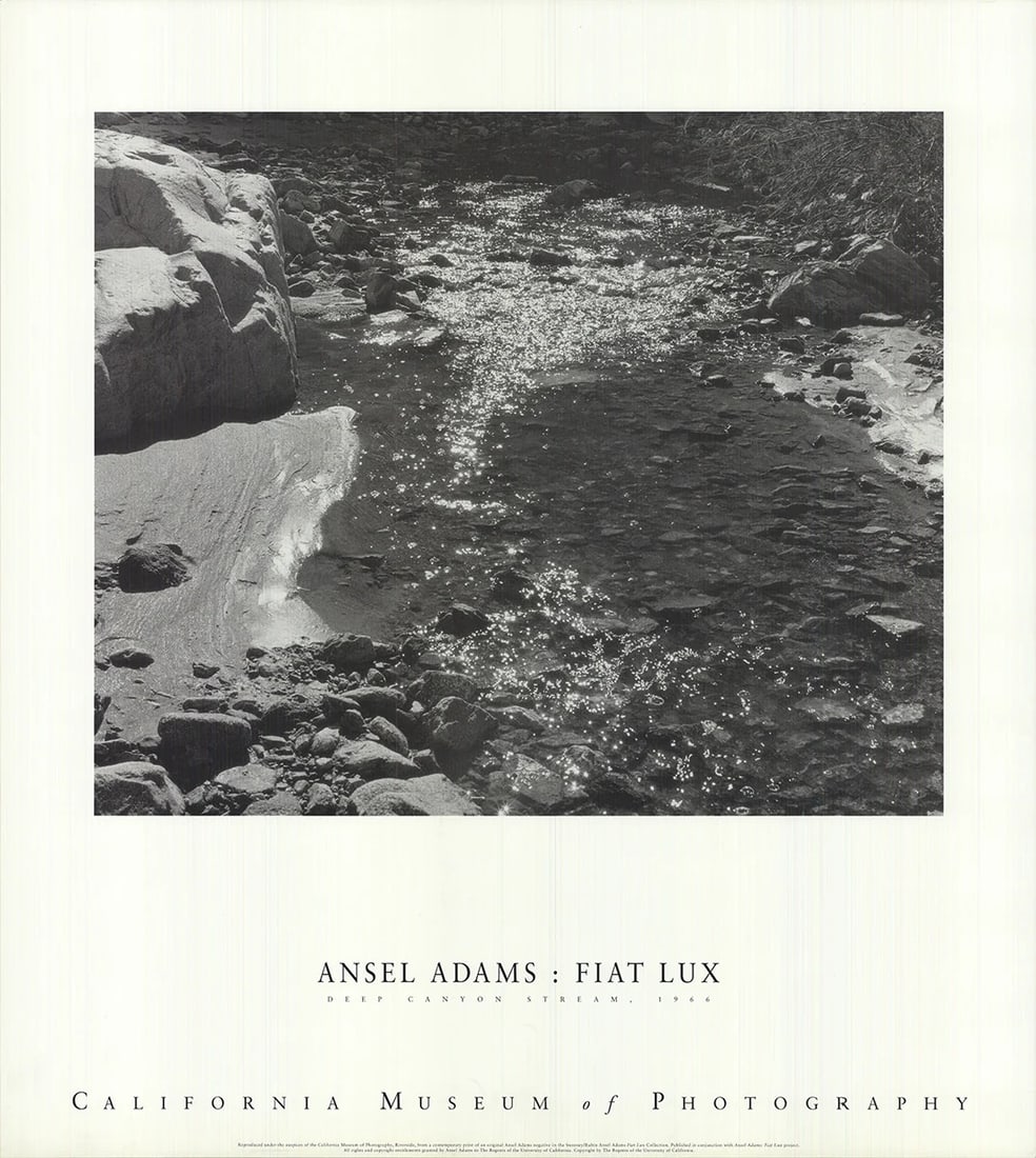Deep Canyon Stream 28 x 25 Offset Lithograph 1992 by Ansel Adams Photography (1 of 4)