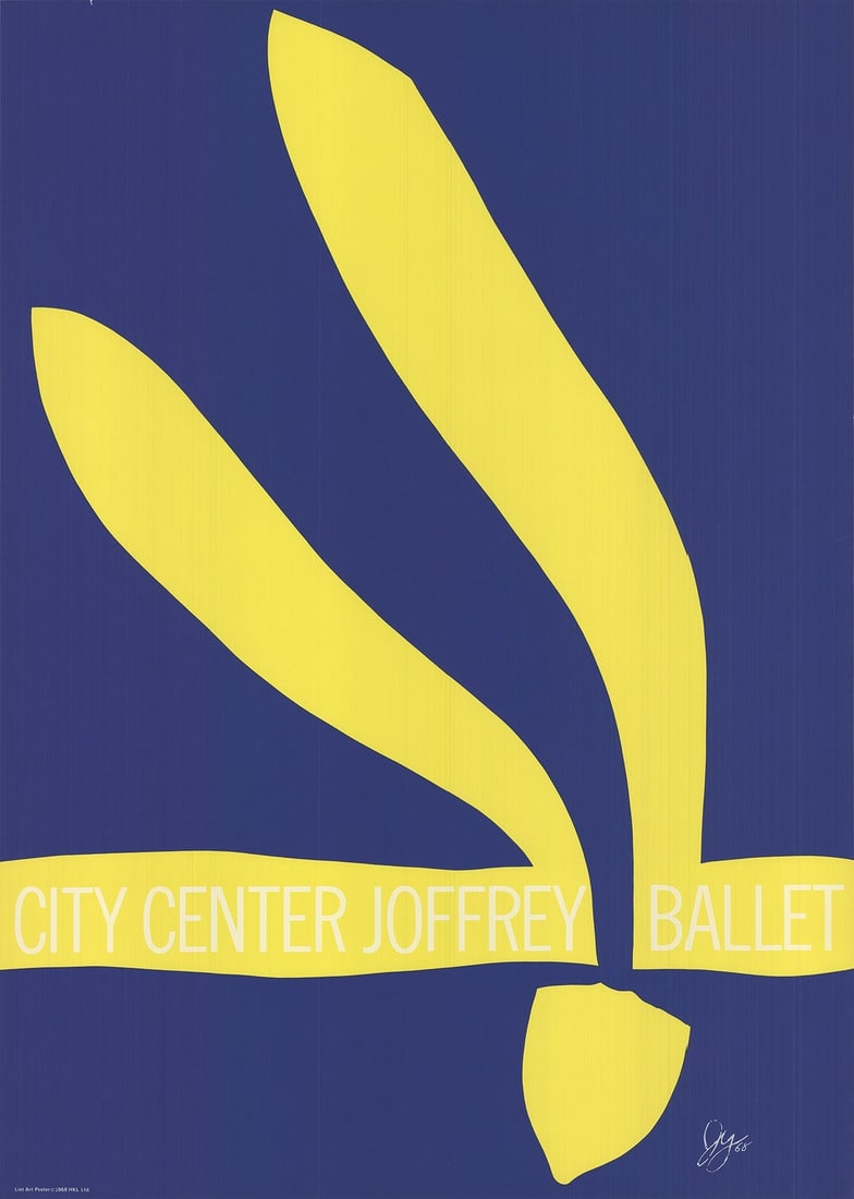 JACK YOUNGERMAN City Center Joffrey Ballet 35" x 25" Serigraph 1968 Cubism (1 of 4)