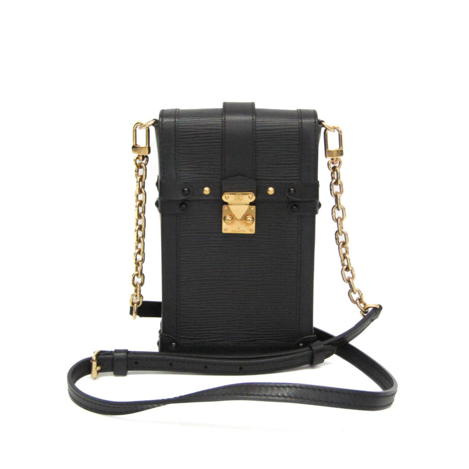Vuitton Shoulder Bag Epi Leather by Louis: Vuitton Shoulder Bag Epi Leather by Louis The Louis Vuitton Epi Leather shoulder bag boasts sleek black Epi leather and a sturdy push lock closure, perfect for everyday use. With an open pocket and ad
