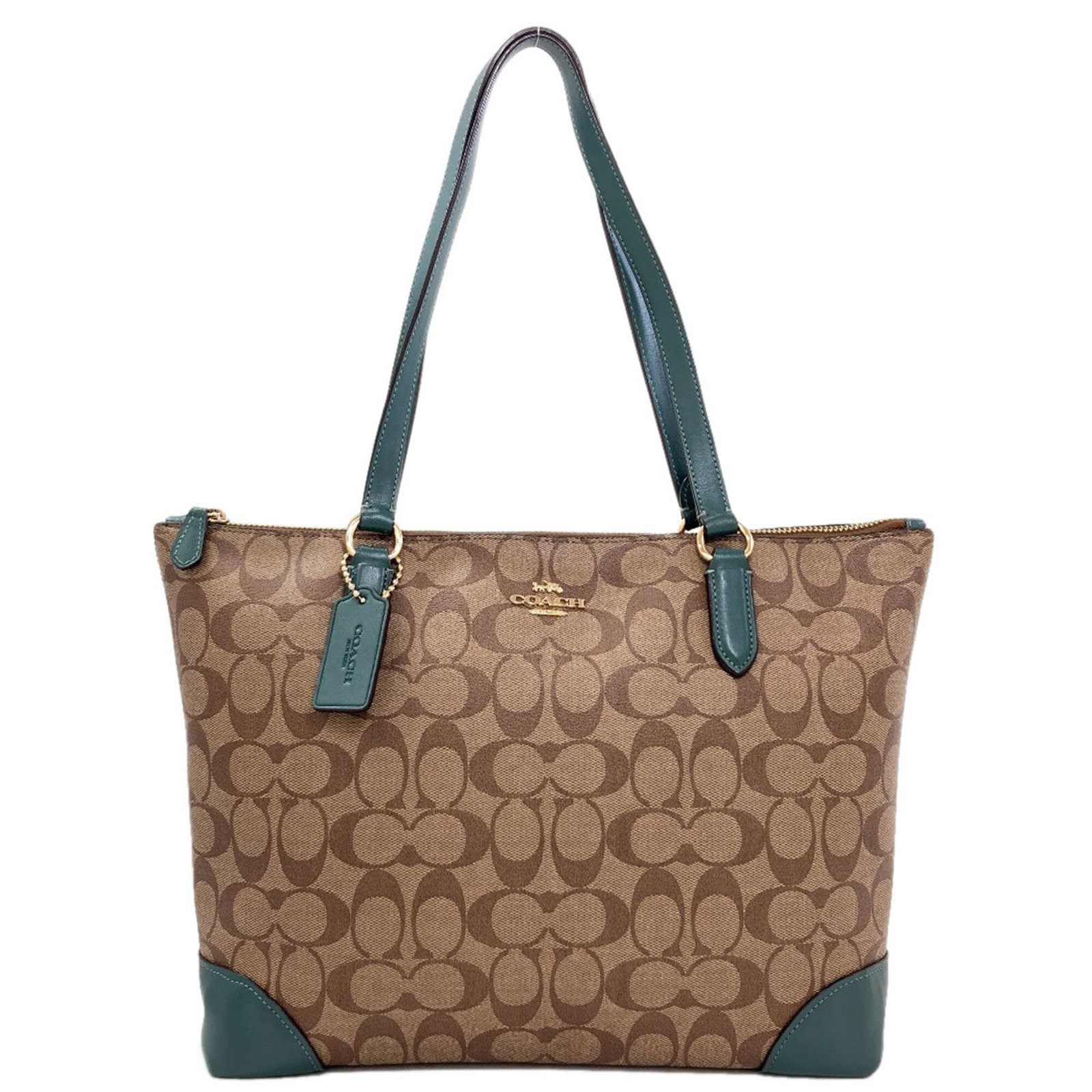 Leather tote by Coach