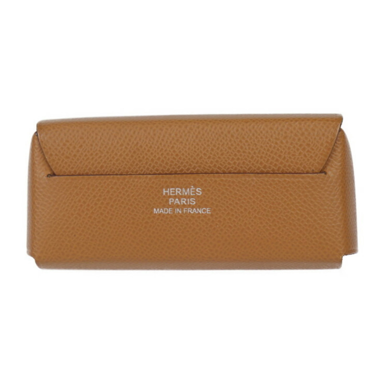 Hermes Leather Wash Bag: Hermes Leather Wash Bag Brown, Gold Brown Leather Hermes Wash Bag - 3cm x 7.5cm / 1.18'' x 2.95''. Made from high-quality leather, this bag features a classic design with subtle gold accents. In near-