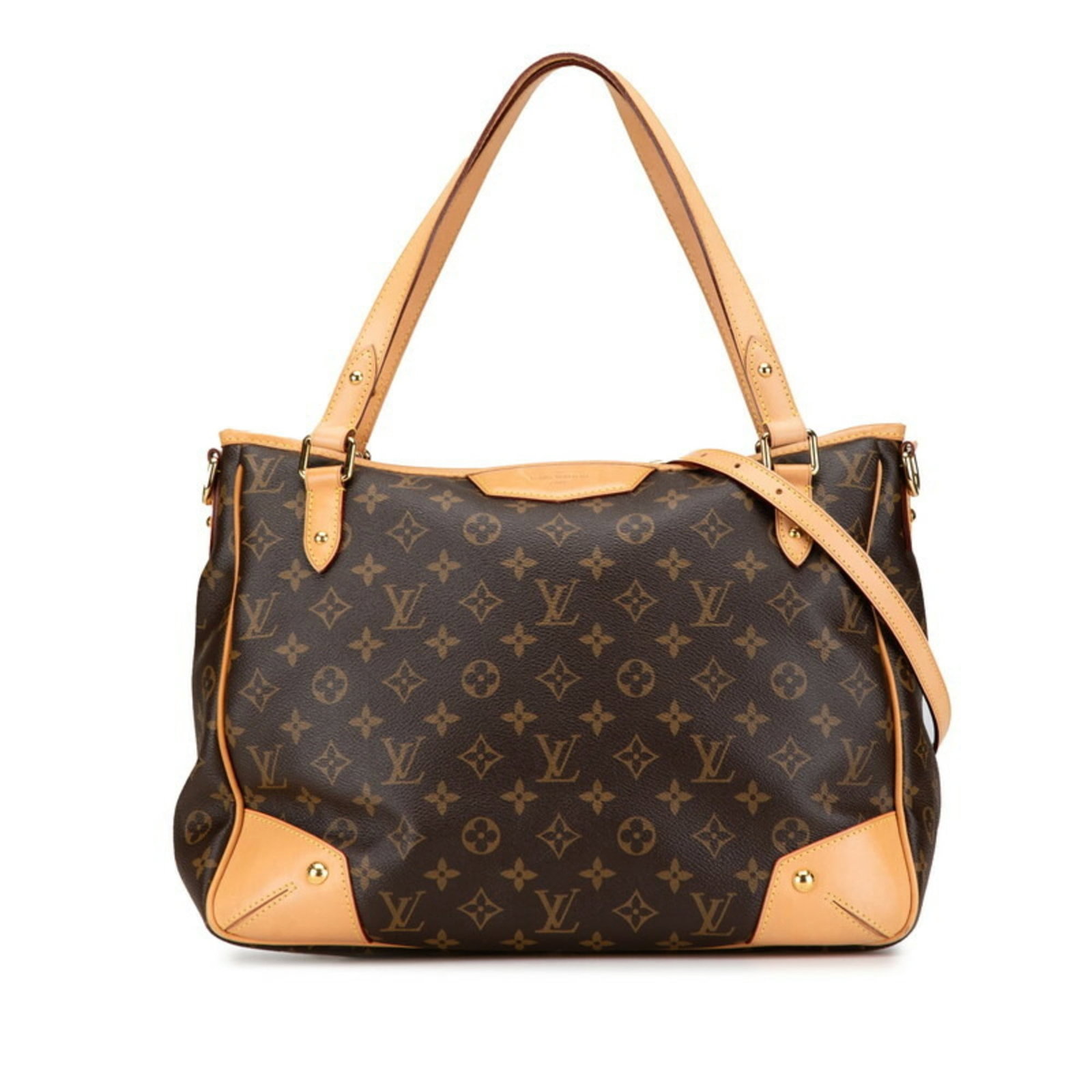 Louis Vuitton Tote Bag PVC Leather: Louis Vuitton Tote Bag PVC Leather PVC leather and brown color give this Louis Vuitton tote bag a distinctive look. Measuring 27cm x 37cm x 14cm, it offers ample space for daily essentials. With