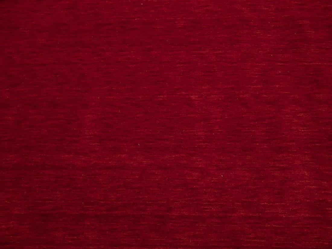 Hand Loomed Gabbeh Wool Rug Solid Round Red Oriental Carpet - 9