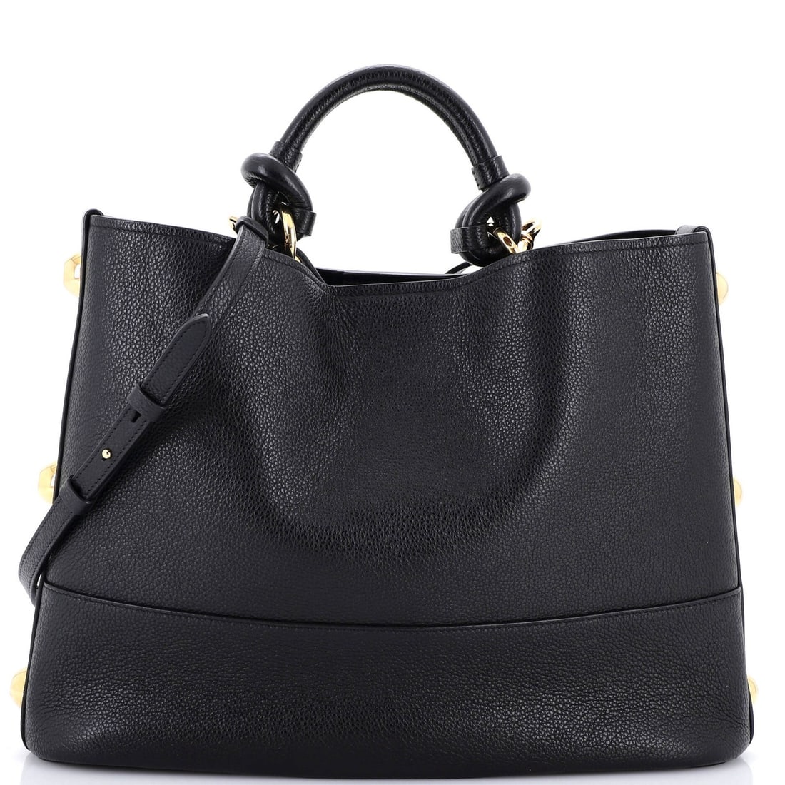 Bag Leather Tote Salvatore Ferragamo Glam: Bag Leather Tote Salvatore Ferragamo Glam Black leather Salvatore Ferragamo Glam tote bag with gold hardware, featuring a classic design and durable exterior. The interior is lined with microfiber in