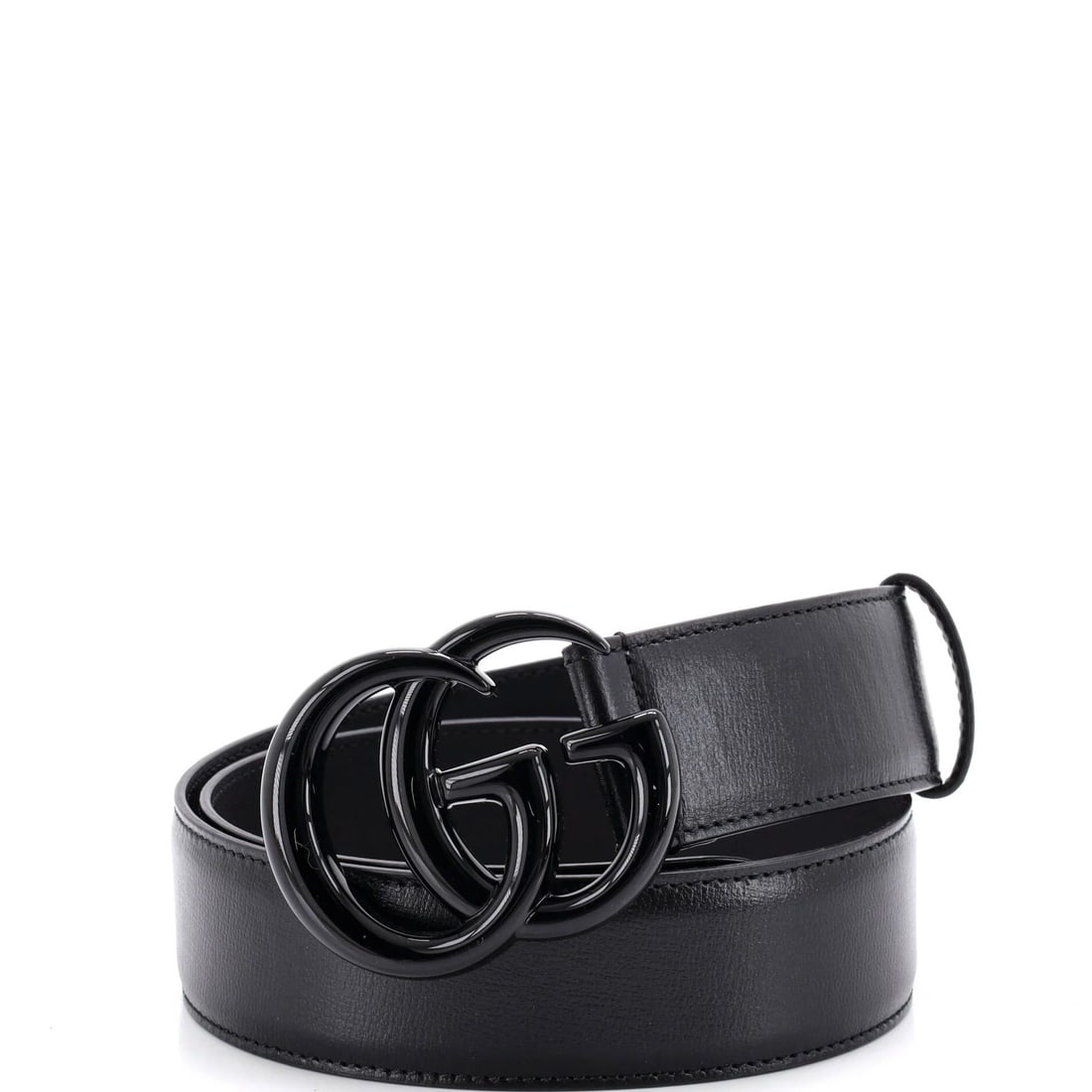 Gucci belt wide leather marmont GG: Gucci belt wide leather marmont GG Extra wide leather belt with the iconic GG Marmont design, featuring black exterior and interior, and hardware. Measuring 30" in length, this Gucci belt showcases a 