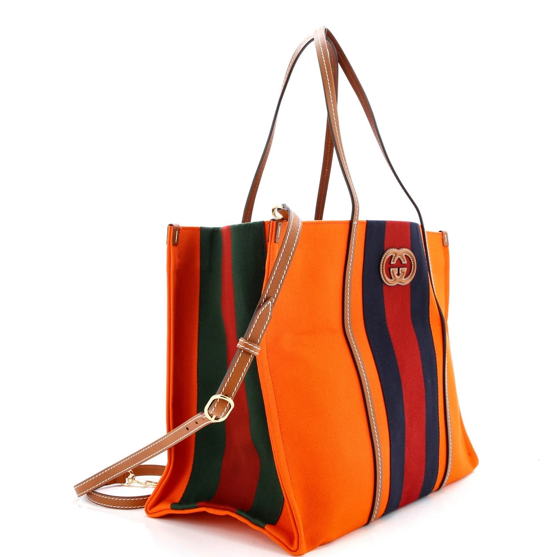 Canvas Large Interlocking Web Tote Gucci - 2