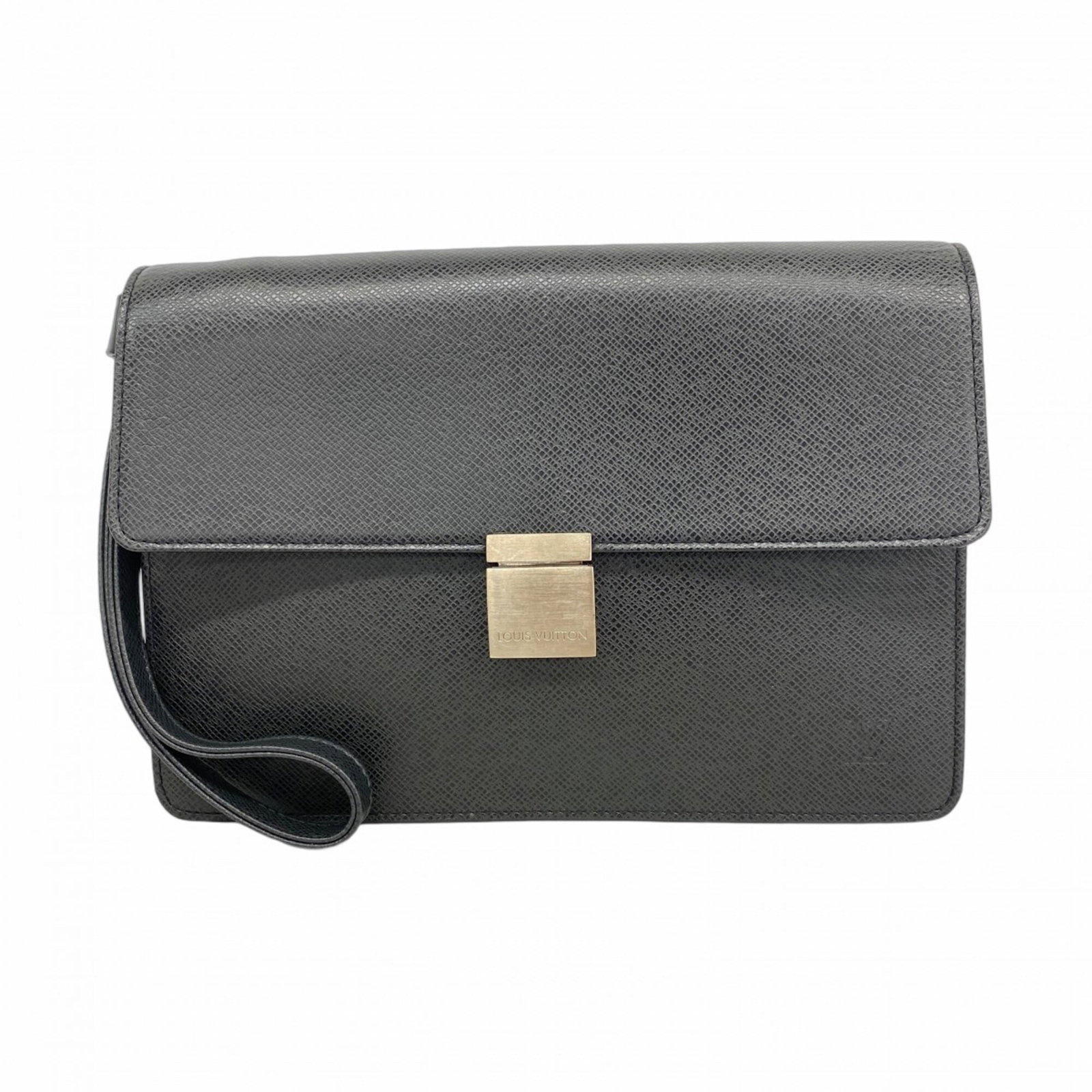 Clutch bag by Louis Vuitton: Clutch bag by Louis Vuitton Used Louis Vuitton clutch bag in Ardoise color, featuring the iconic monogram pattern. The bag measures 19cm x 26cm x 5.5cm and has traces of usage with scratches and dirt
