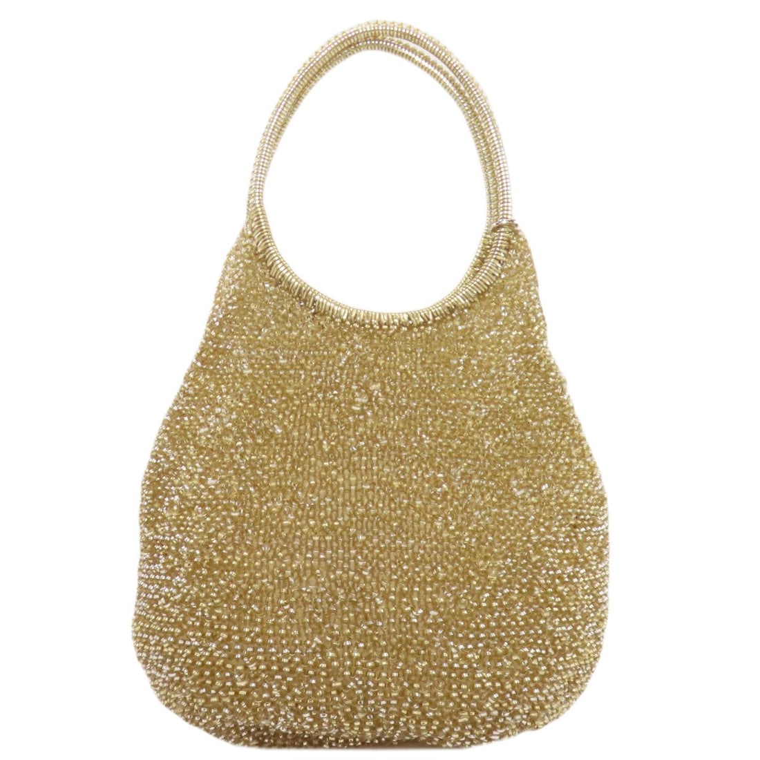 Wire Bag Pvc Anteprima Handbag: Wire Bag Pvc Anteprima Handbag Gold PVC Wire Bag Handbag with Unique Design. This ANTEPRIMA handbag boasts a striking gold exterior made from durable PVC, featuring an eye-catching wire bag design