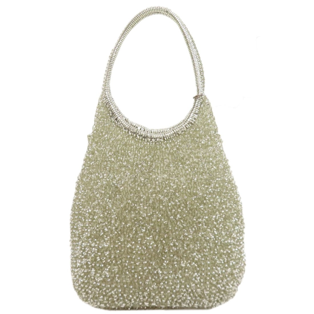 Tote Bag Pvc Anteprima Wire Bag: Tote Bag Pvc Anteprima Wire Bag Silver PVC Tote Bag with a wire frame, designed for carrying everyday essentials. This stylish tote bag features a durable exterior made from PVC material and a silver