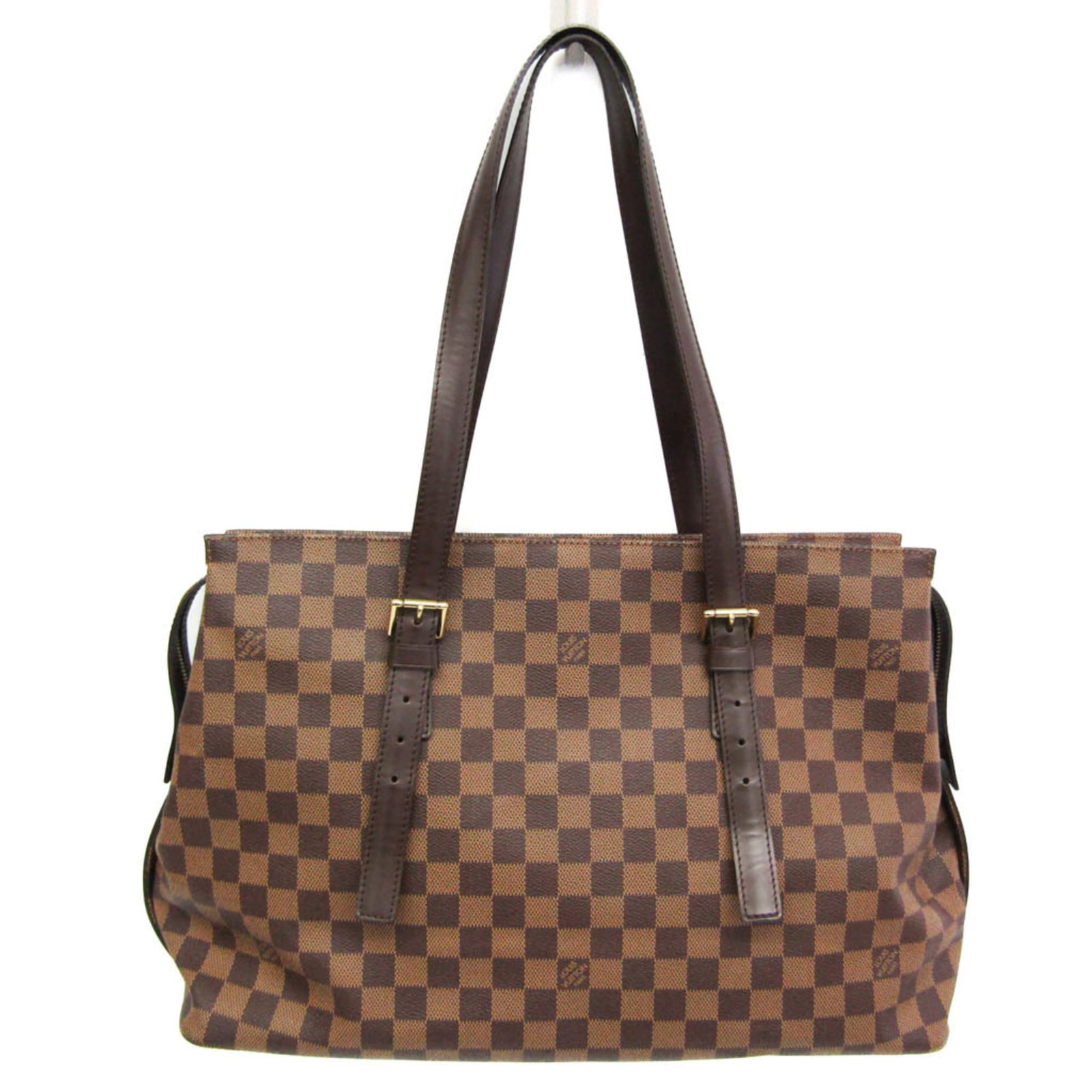 Shoulder Bag Damier Canvas Louis Vuitton: Shoulder Bag Damier Canvas Louis Vuitton Damier Canvas Louis Vuitton Shoulder Bag - A stylish and versatile accessory. This Ebene-colored shoulder bag features a classic Damier canvas design,