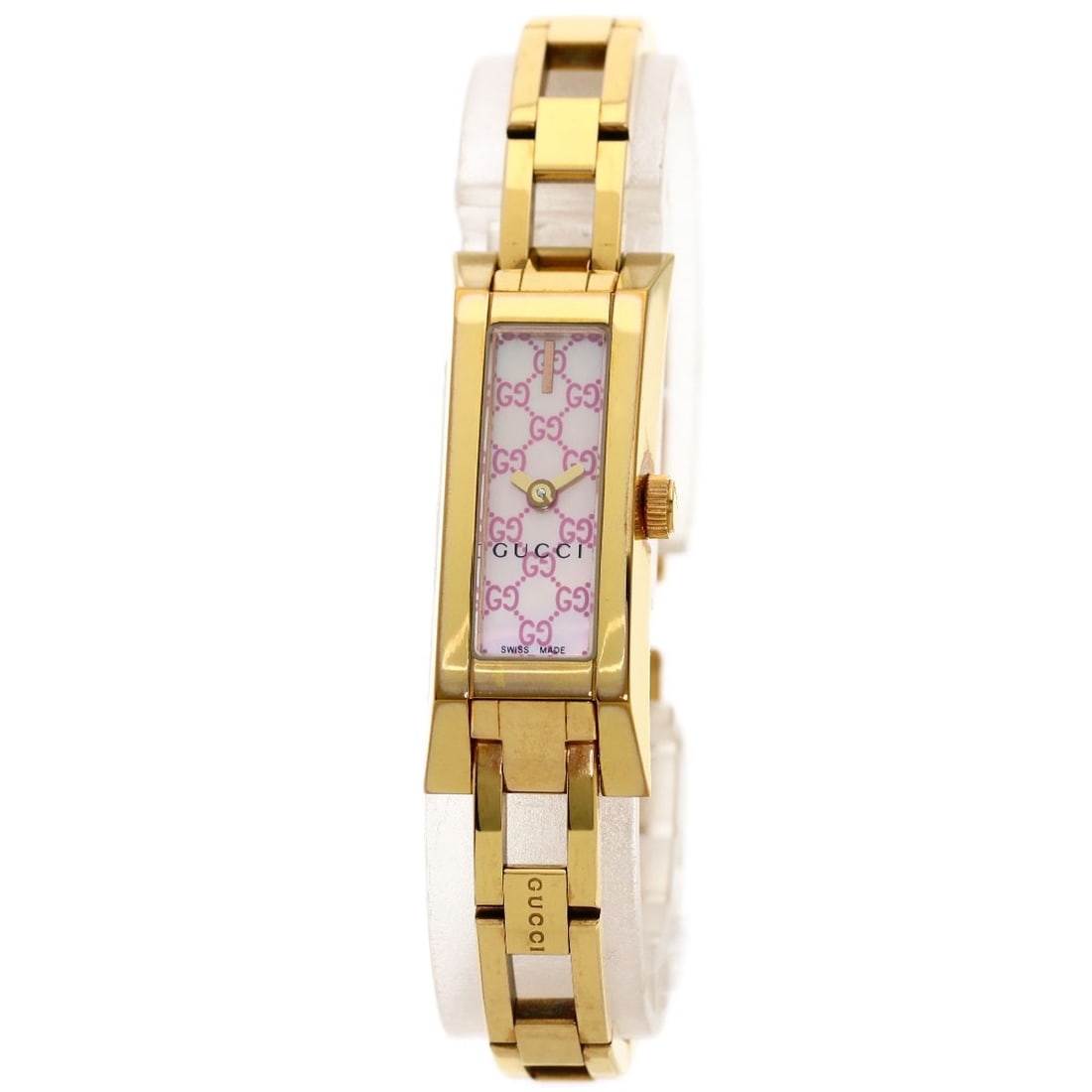 Gucci Gg Square Face Watches Ya110 Gold Plated/ Gold Plated: Gucci Gg Square Face Watches Ya110 Gold Plated/ Gold Plated Gold Plated Gucci Gg Square Face Watch, 13.5mm Case Size, Quartz Movement, Water-Resistant for Everyday Use. This gold plated watch features